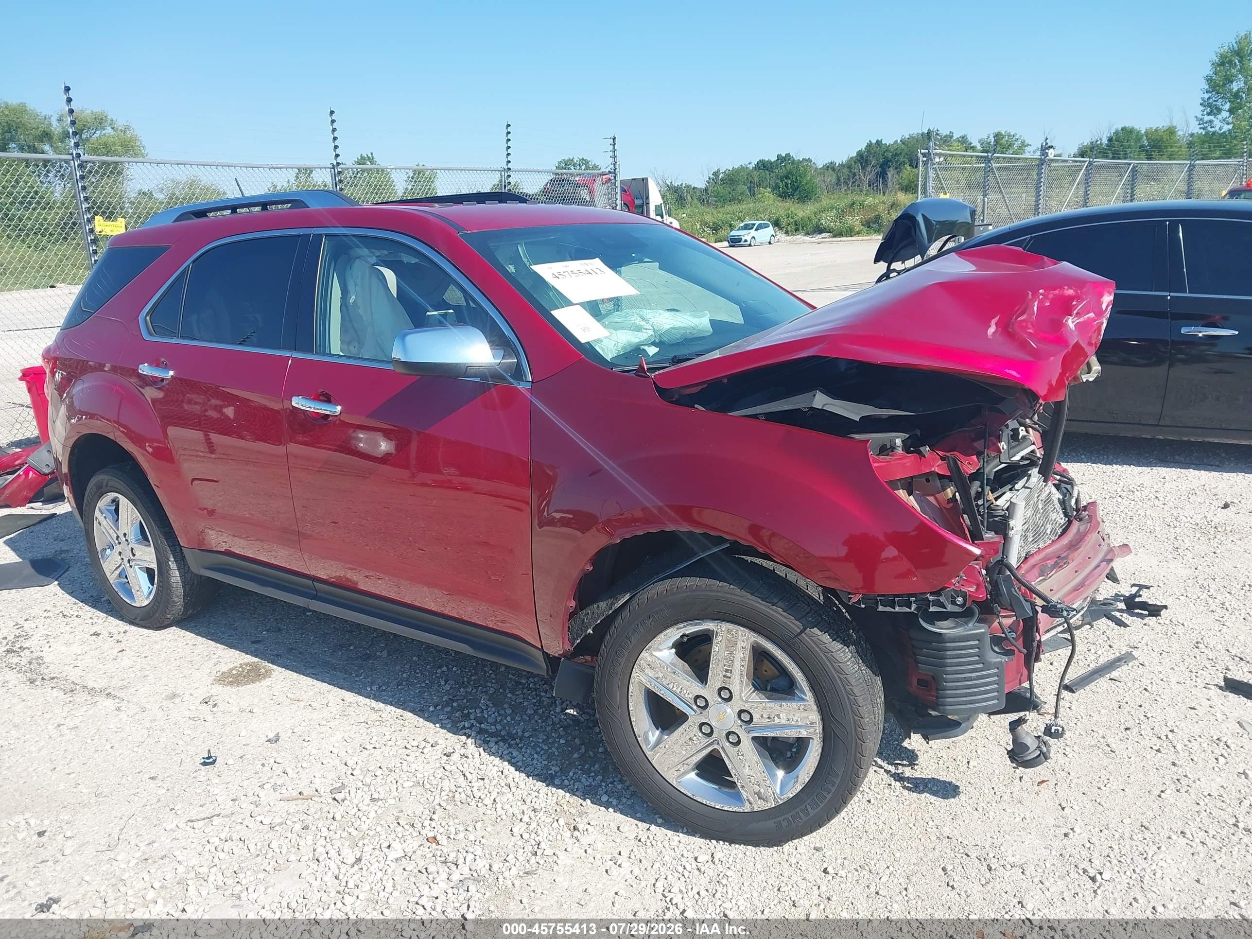 2015 Chevrolet Equinox Ltz Red vin: 2GNFLHEK3F6114964