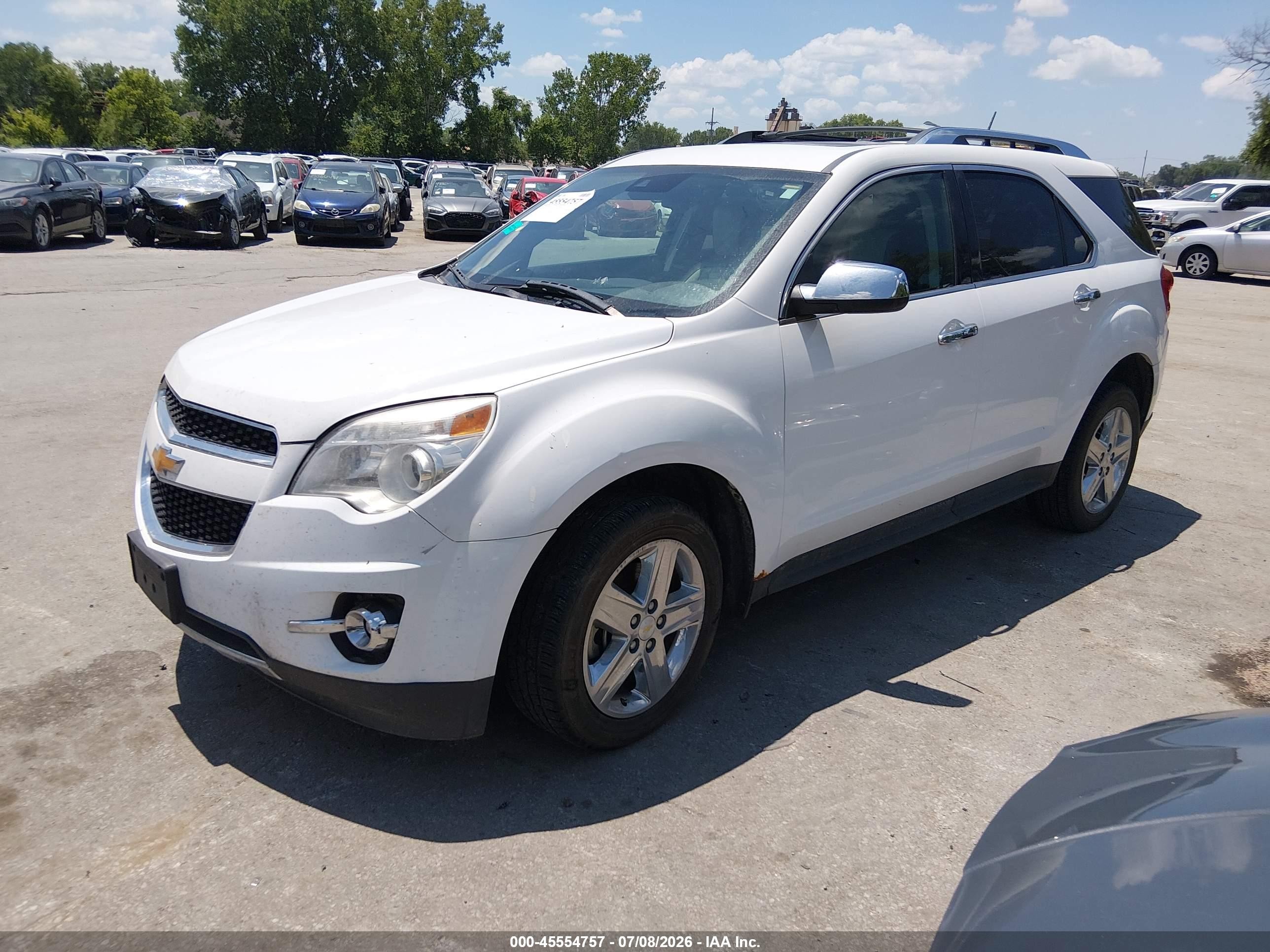 2015 Chevrolet Equinox Ltz White vin: 2GNFLHEK3F6225577