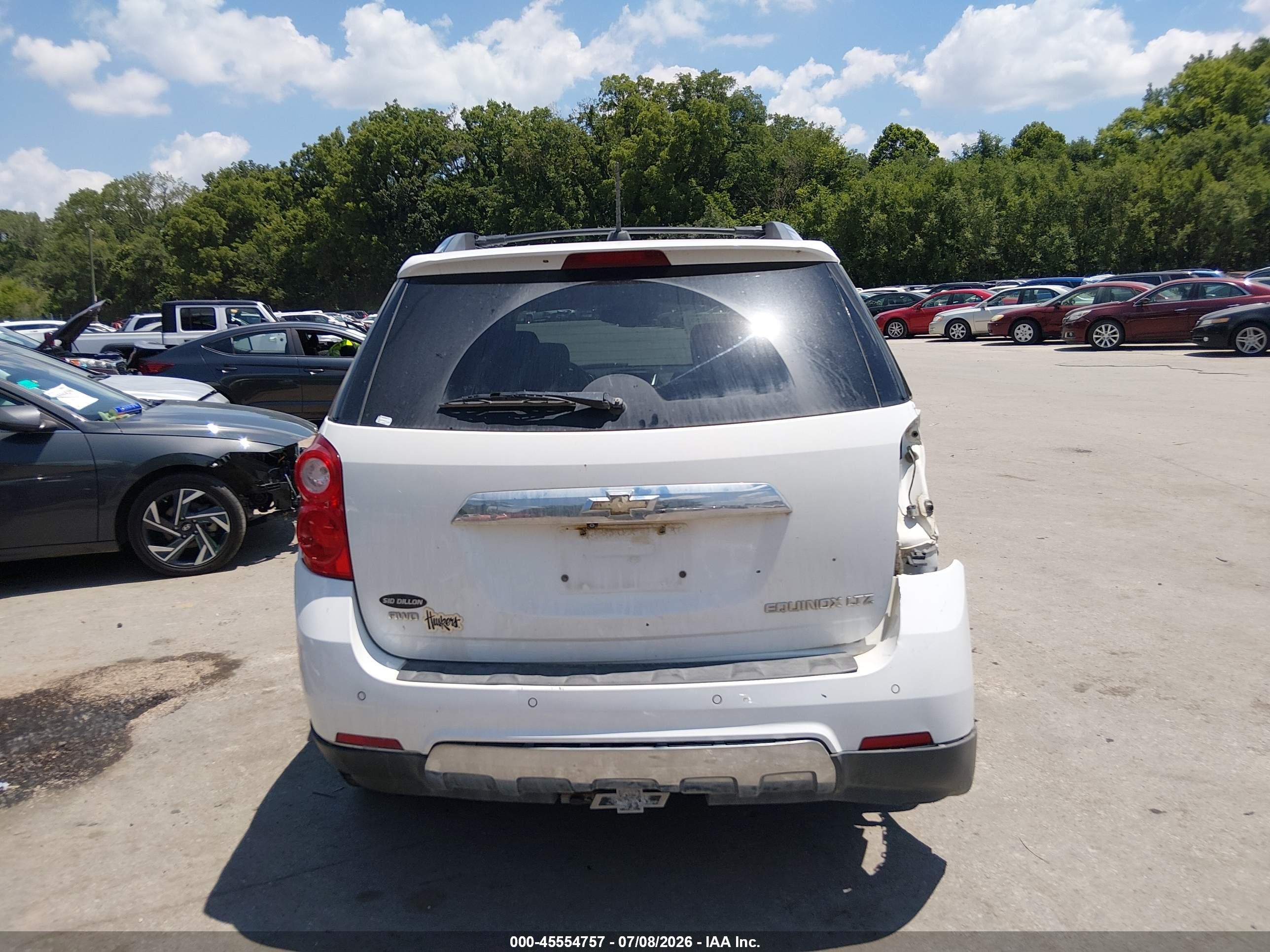 2015 Chevrolet Equinox Ltz White vin: 2GNFLHEK3F6225577