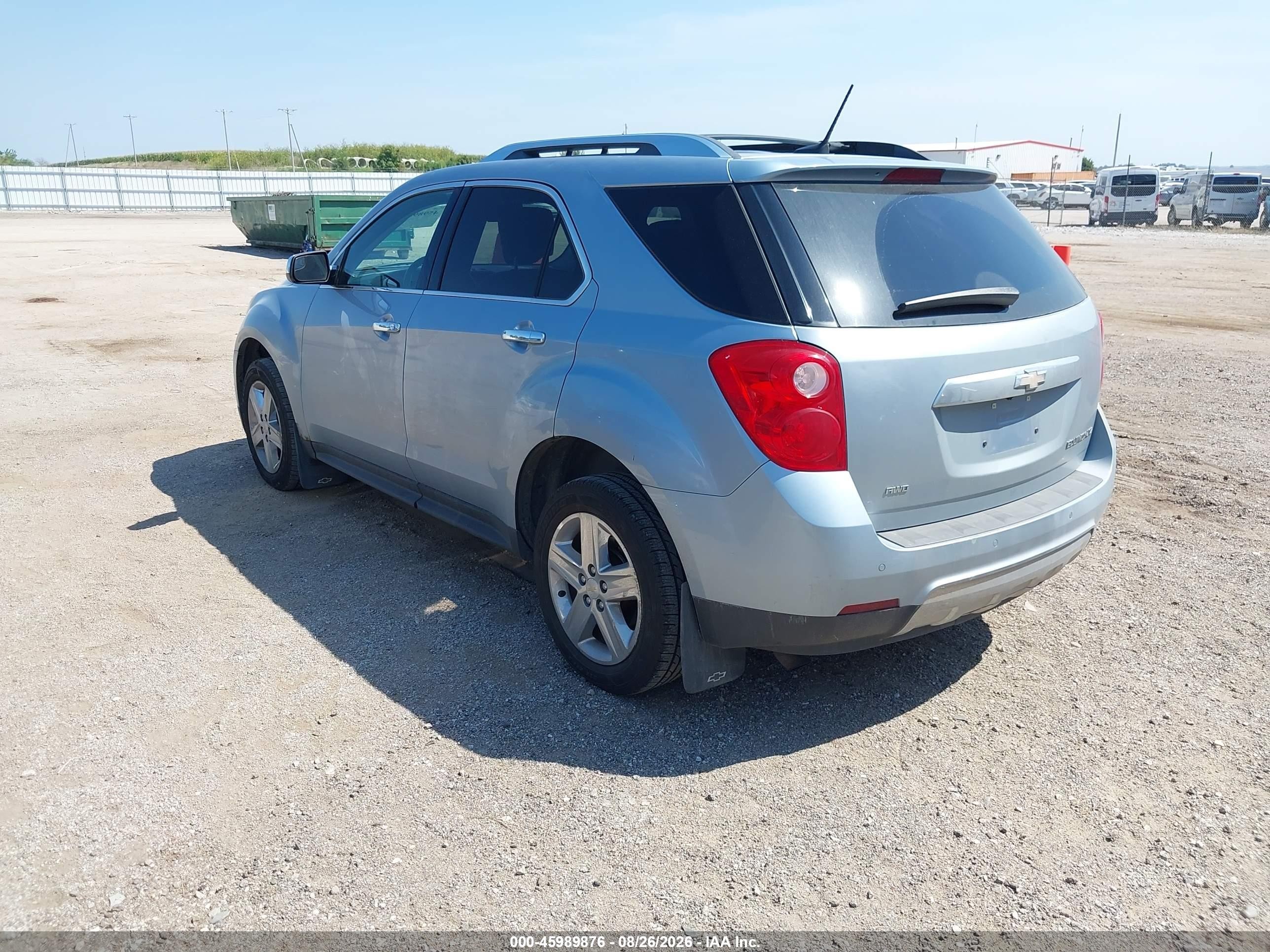 2014 Chevrolet Equinox Ltz Light Blue vin: 2GNFLHEK5E6155255