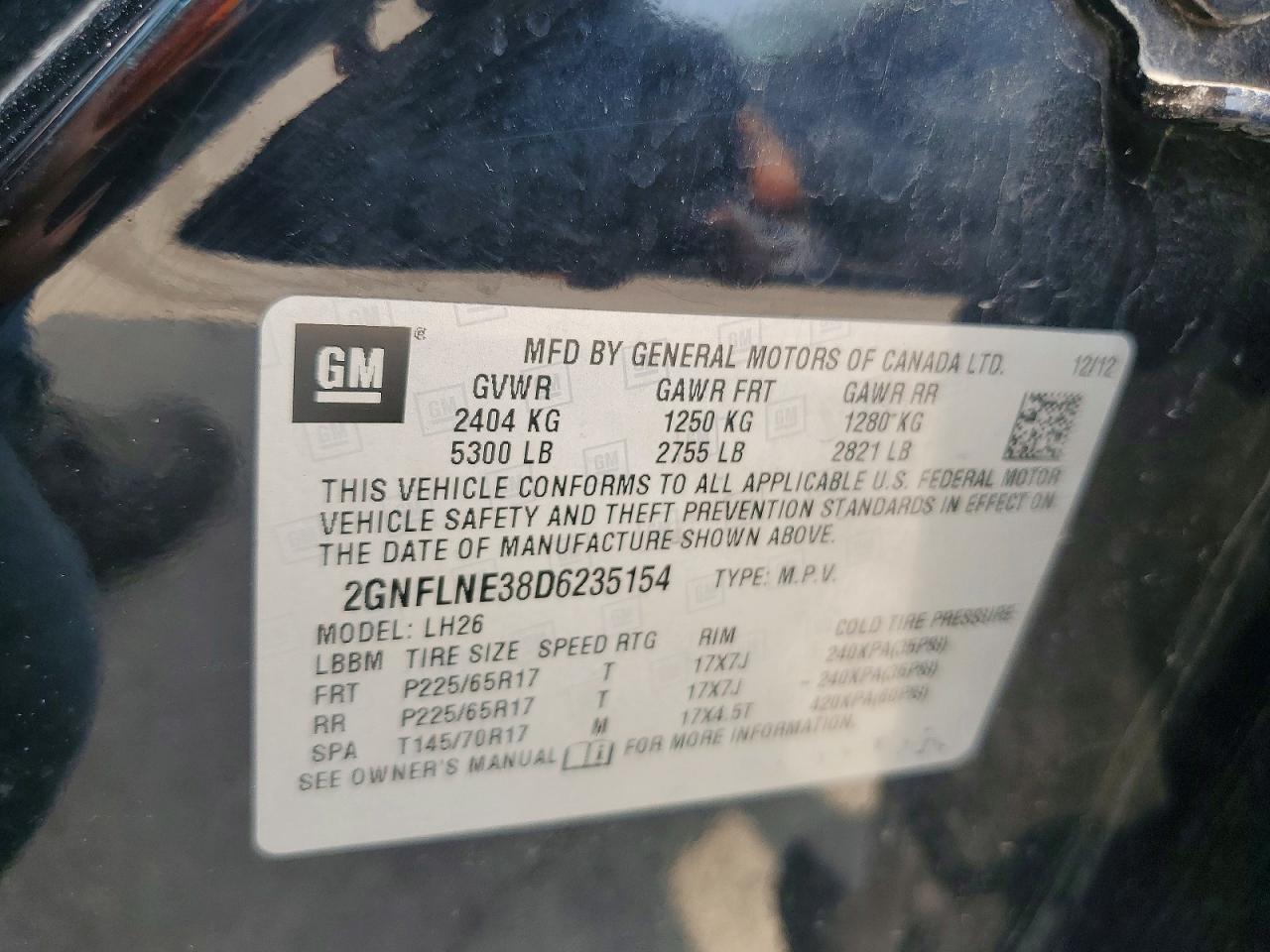 2013 Chevrolet Equinox Lt Черный vin: 2GNFLNE38D6235154