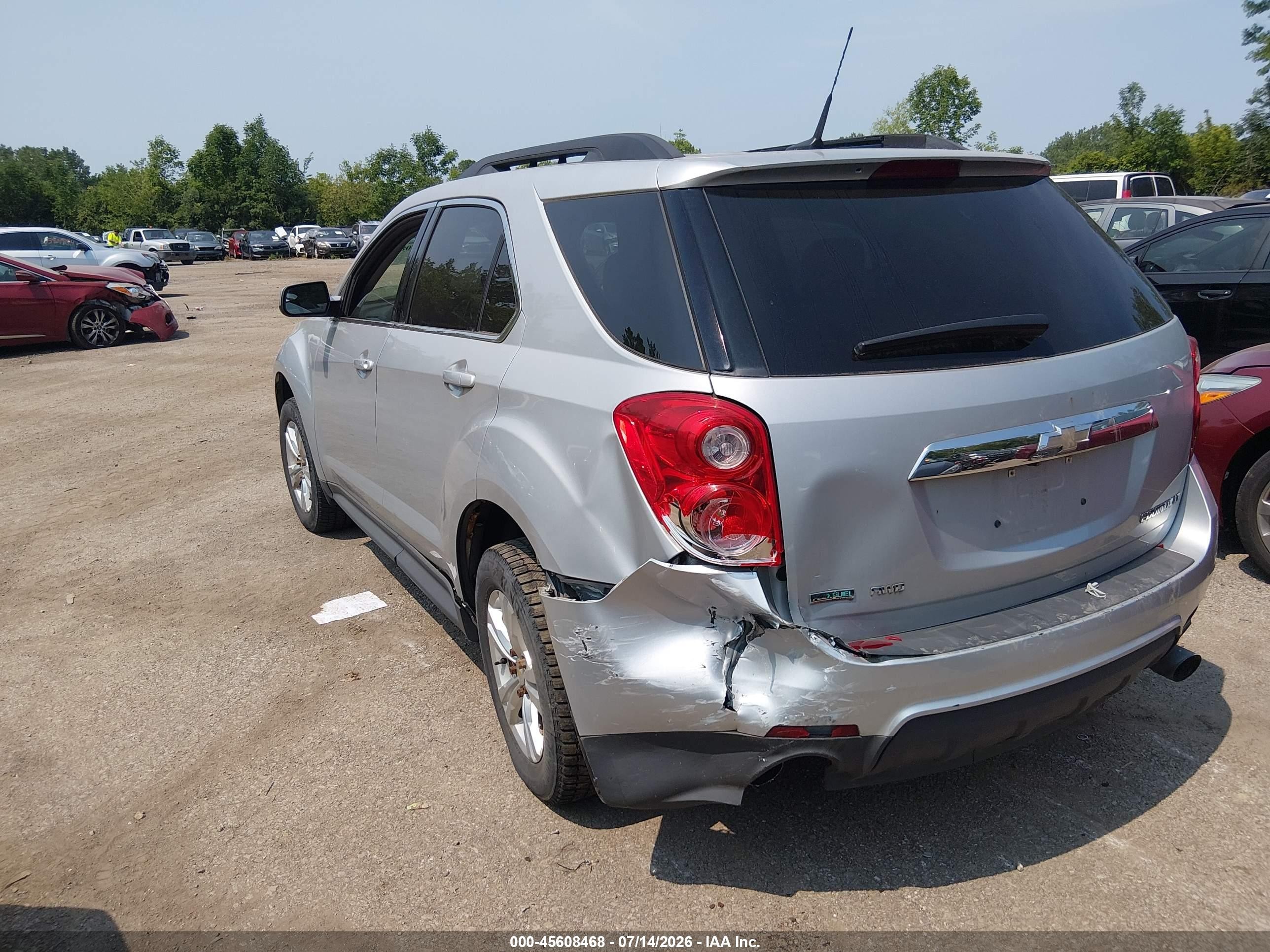 2012 Chevrolet Equinox Lt W/2lt Silver vin: 2GNFLNE50C6160689