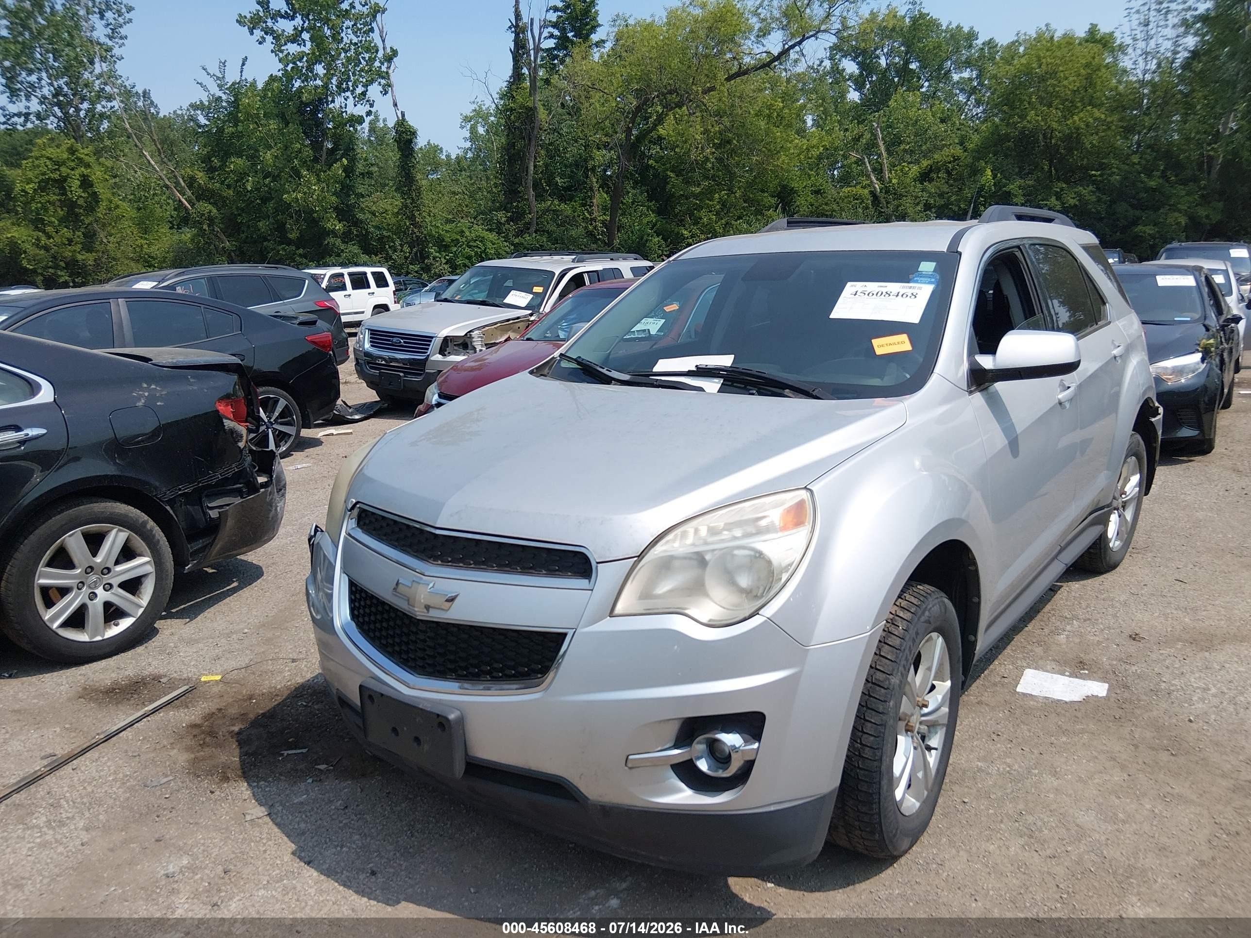 2012 Chevrolet Equinox Lt W/2lt Silver vin: 2GNFLNE50C6160689