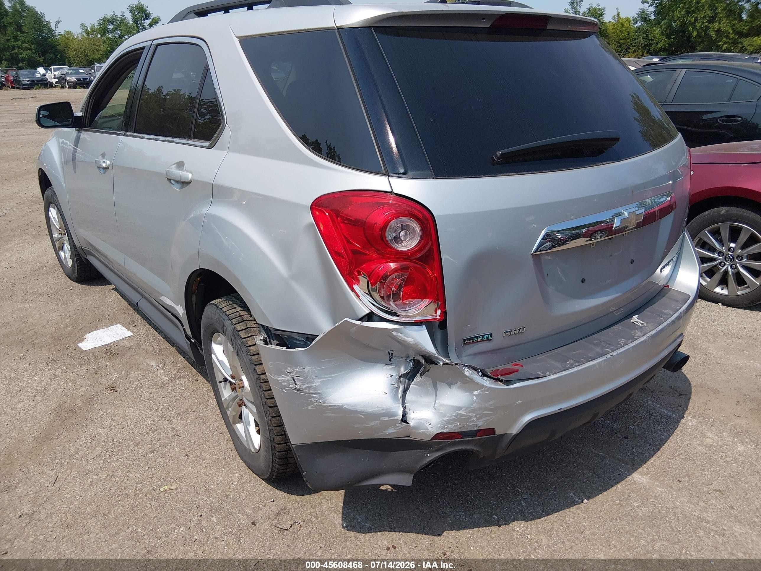 2012 Chevrolet Equinox Lt W/2lt Silver vin: 2GNFLNE50C6160689
