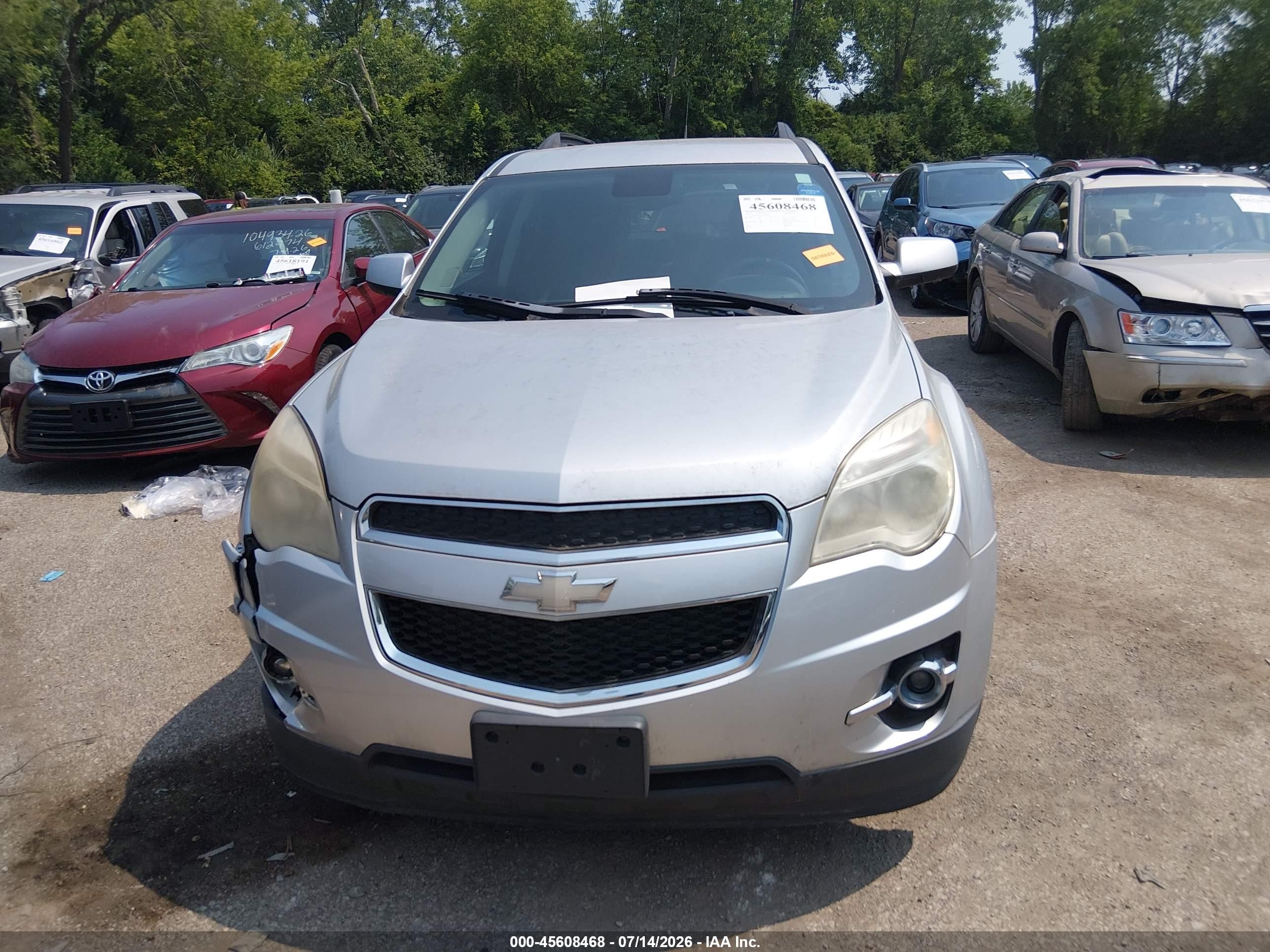 2012 Chevrolet Equinox Lt W/2lt Silver vin: 2GNFLNE50C6160689