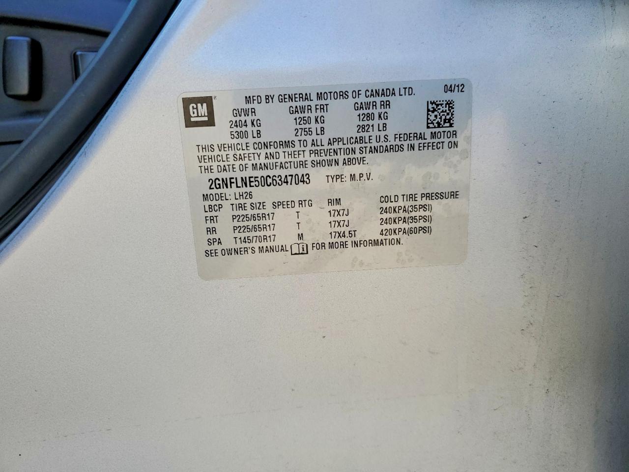 2012 Chevrolet Equinox Lt Silver vin: 2GNFLNE50C6347043