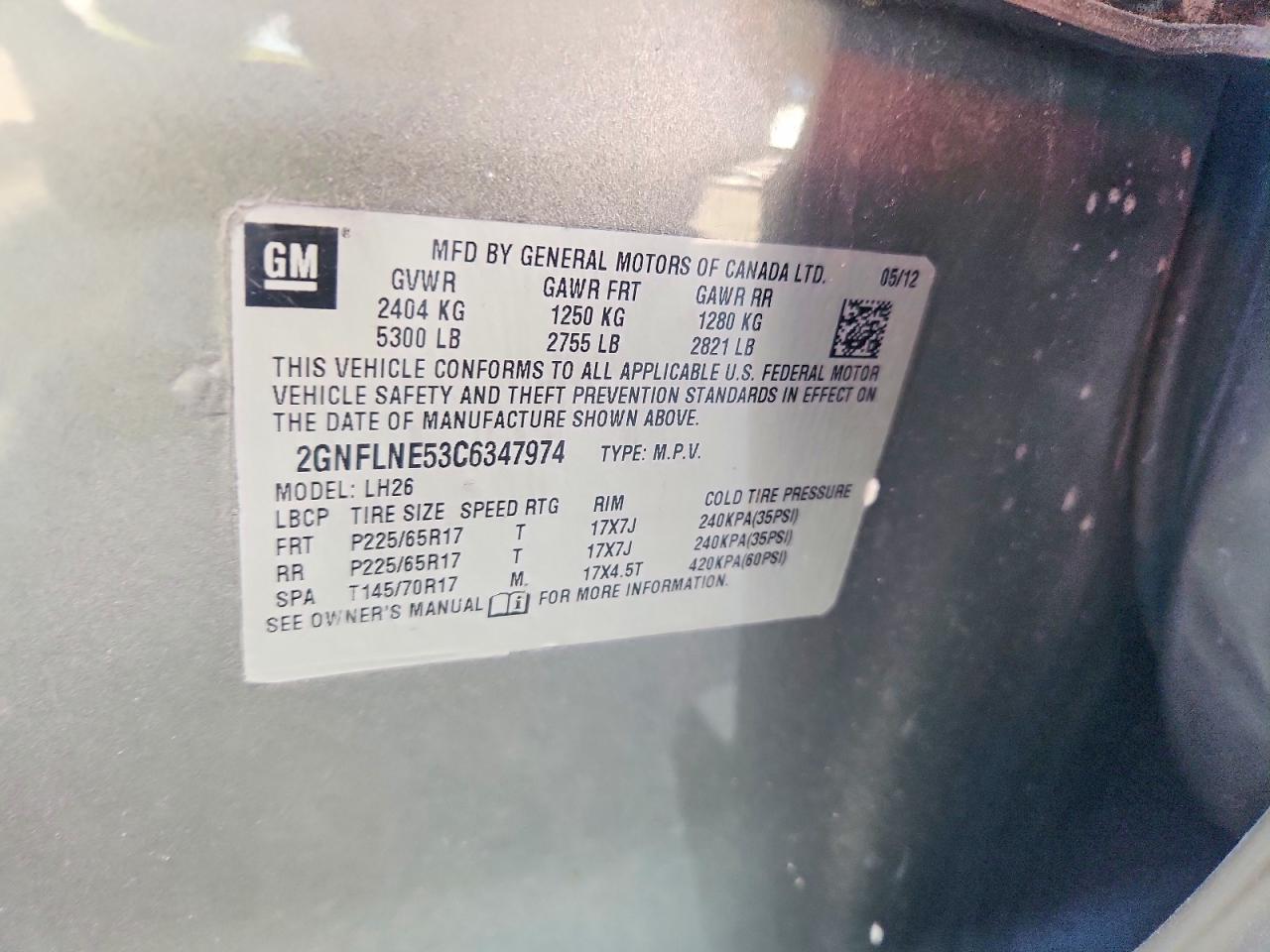 2012 Chevrolet Equinox Lt Gray vin: 2GNFLNE53C6347974