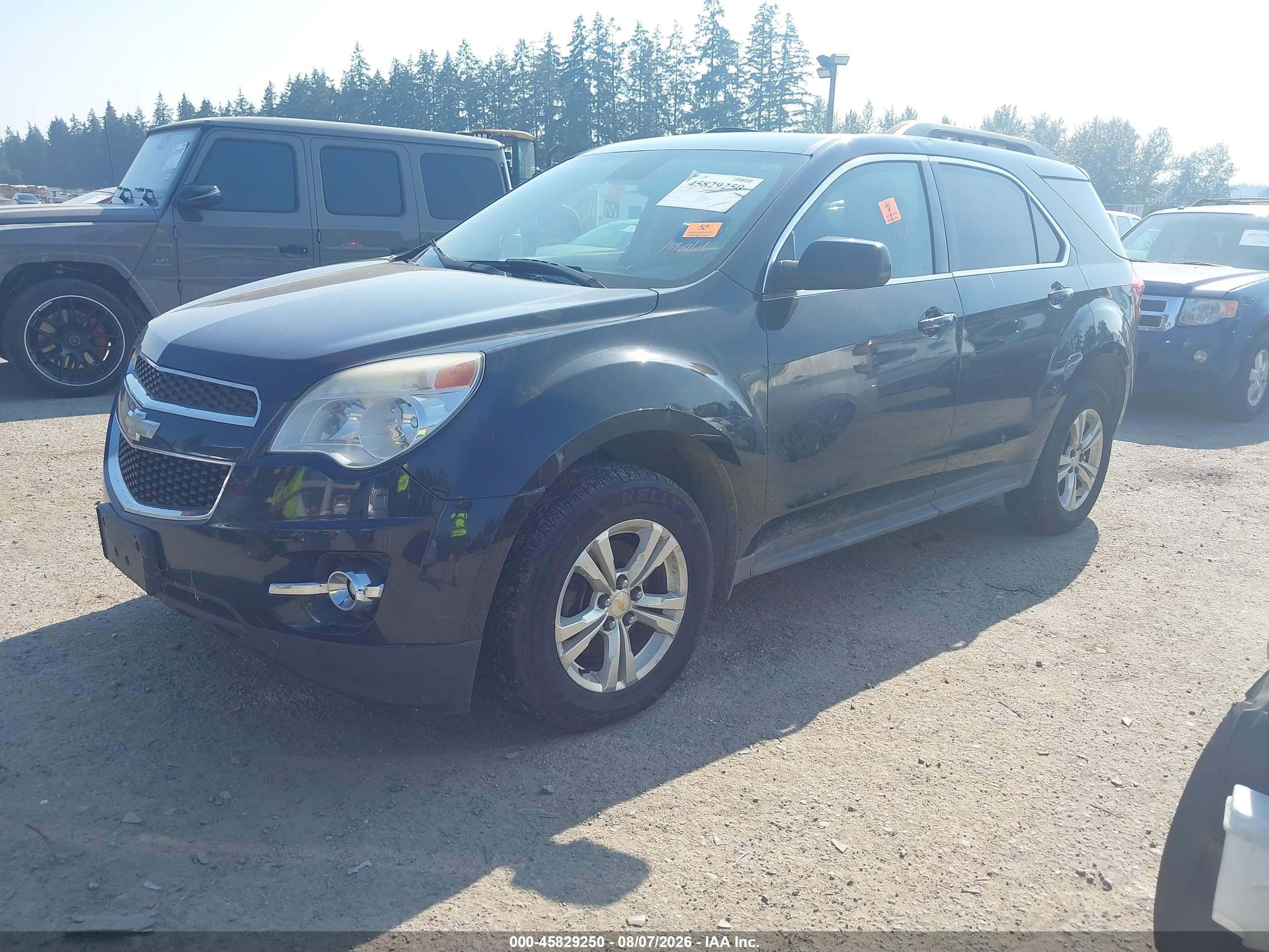 2012 Chevrolet Equinox Lt W/2lt Black vin: 2GNFLNE56C6154282