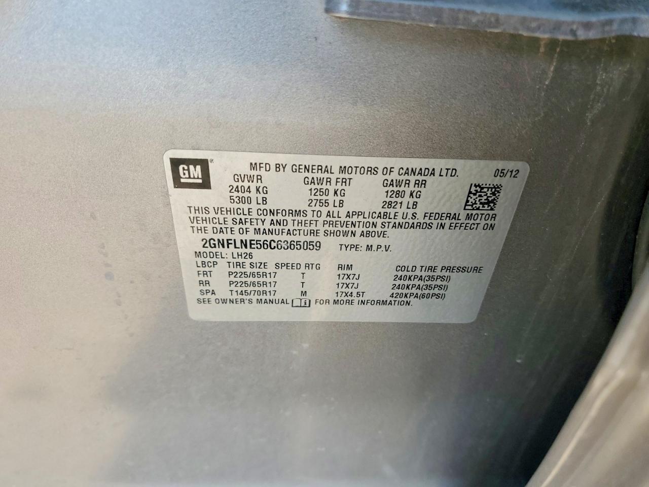 2012 Chevrolet Equinox Lt Серый vin: 2GNFLNE56C6365059