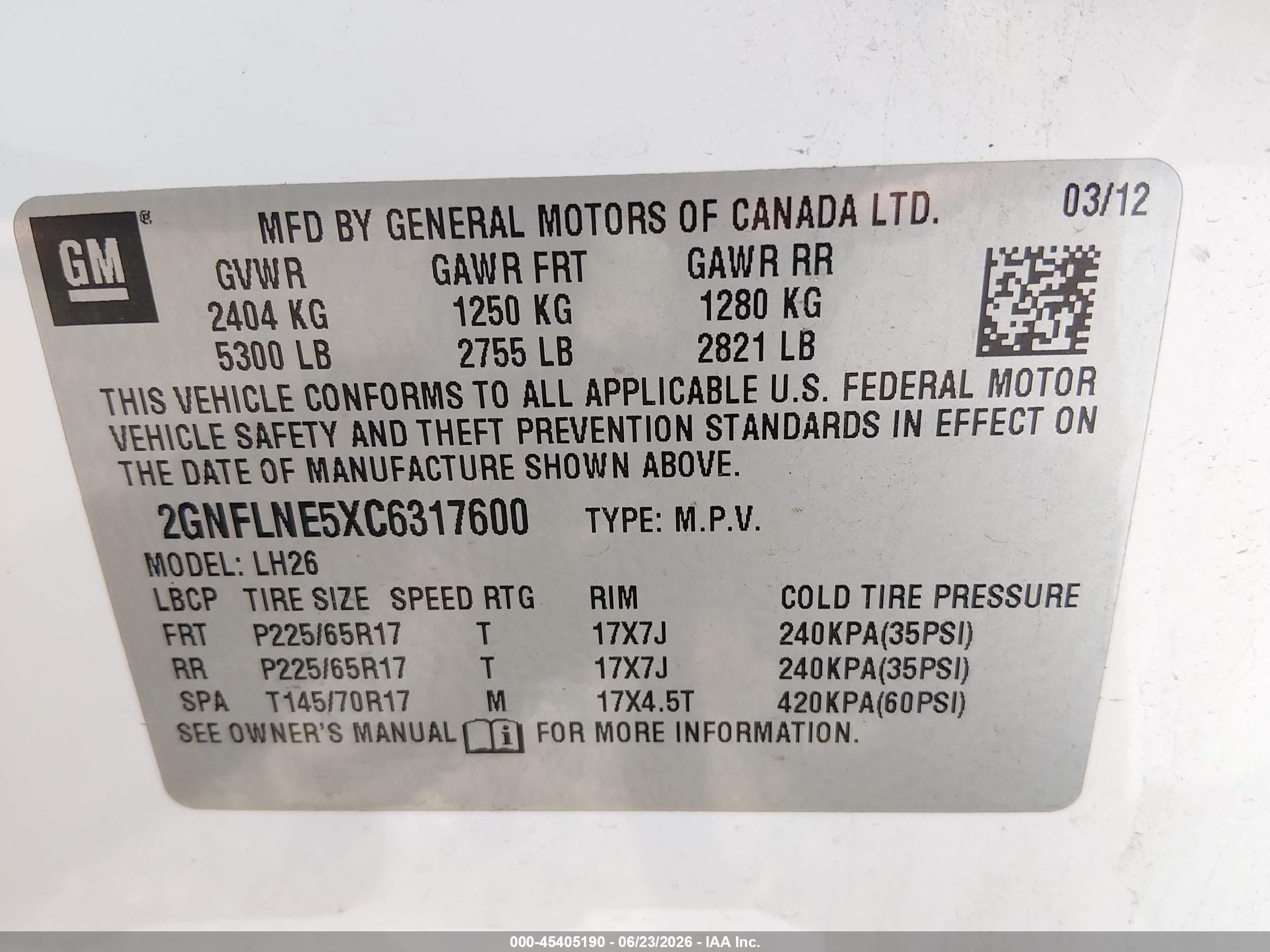 2012 Chevrolet Equinox Lt W/2lt White vin: 2GNFLNE5XC6317600