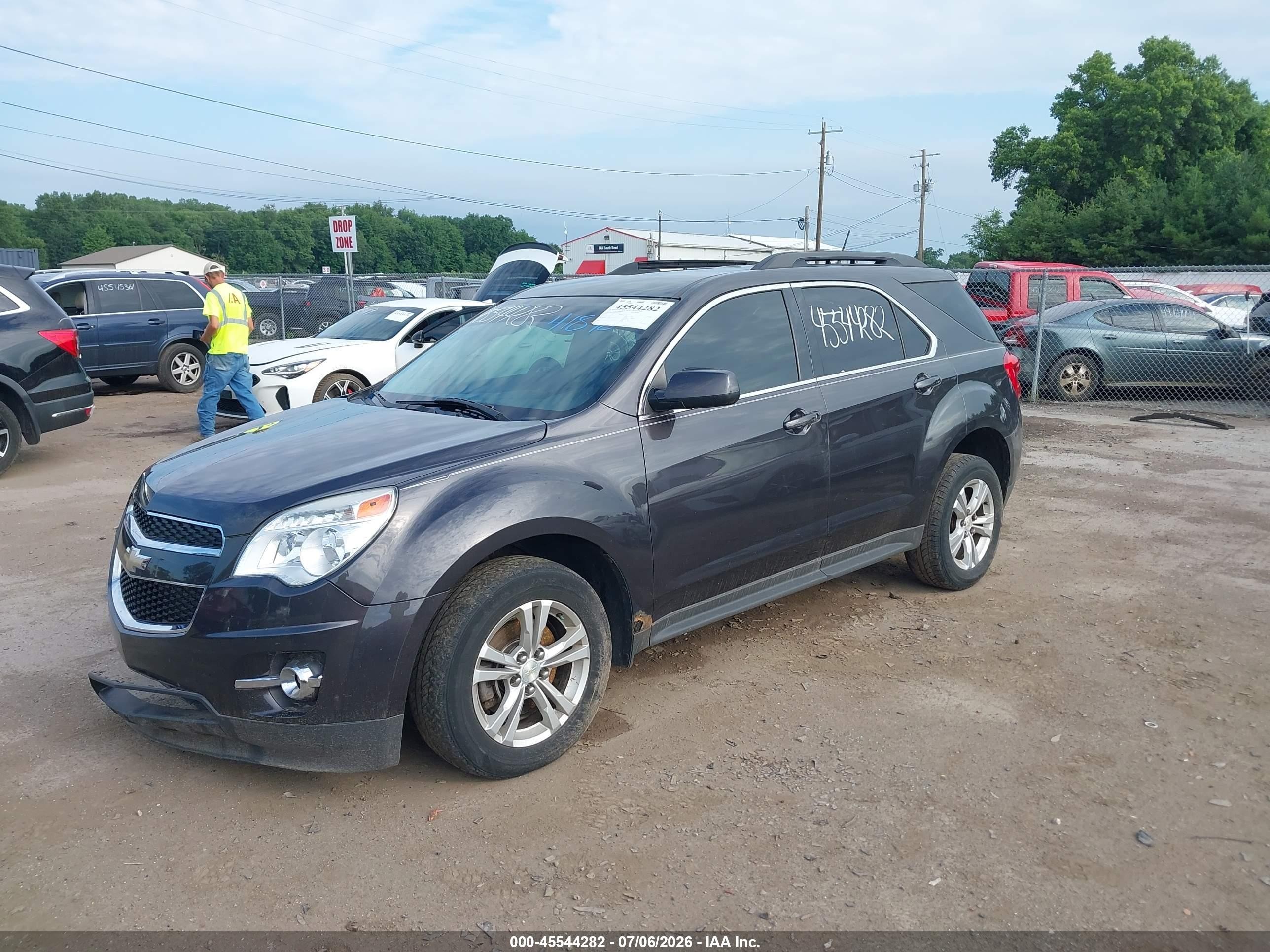 2013 Chevrolet Equinox Lt Gray vin: 2GNFLNEK0D6418989