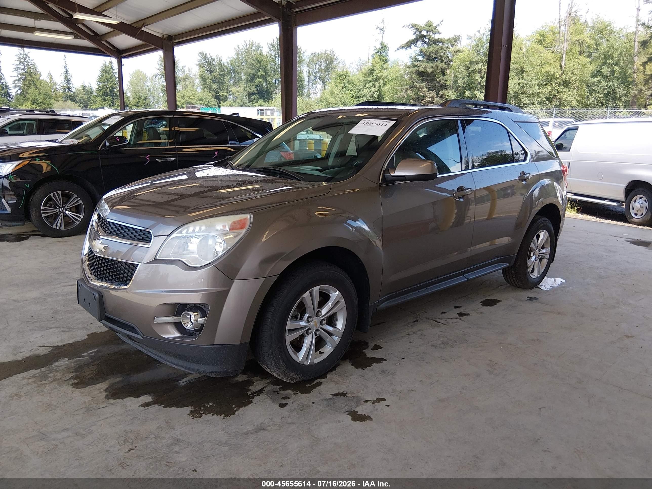 2012 Chevrolet Equinox Lt W/2lt Коричневый vin: 2GNFLNEK1C6346344