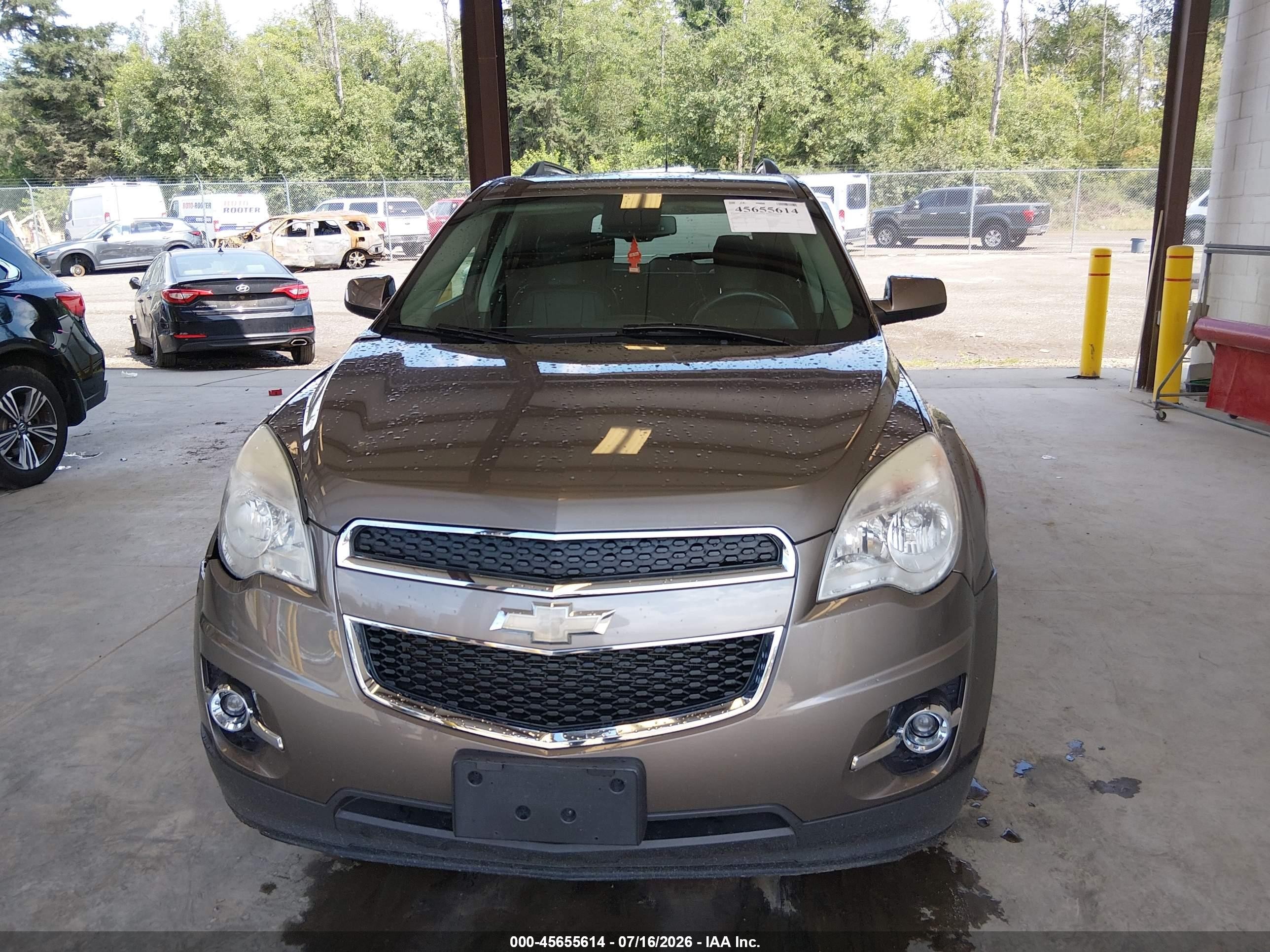 2012 Chevrolet Equinox Lt W/2lt Коричневый vin: 2GNFLNEK1C6346344