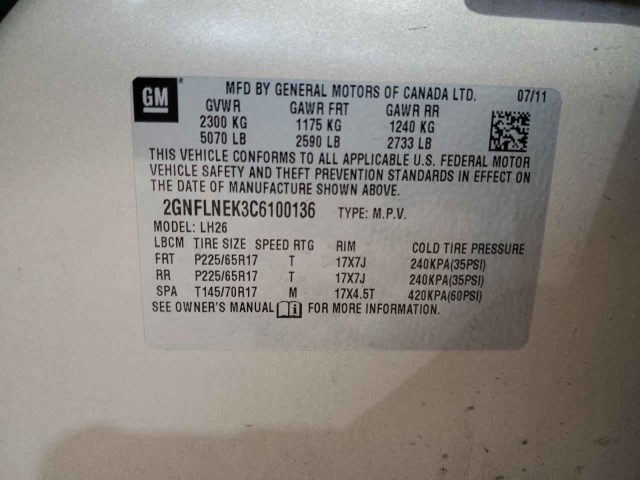 2012 Chevrolet Equinox Lt Gold vin: 2GNFLNEK3C6100136