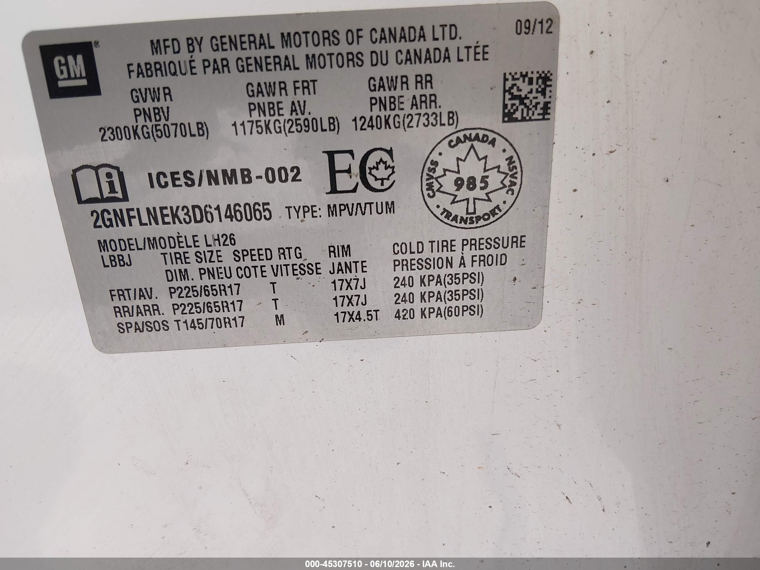 2013 Chevrolet Equinox 2lt White vin: 2GNFLNEK3D6146065
