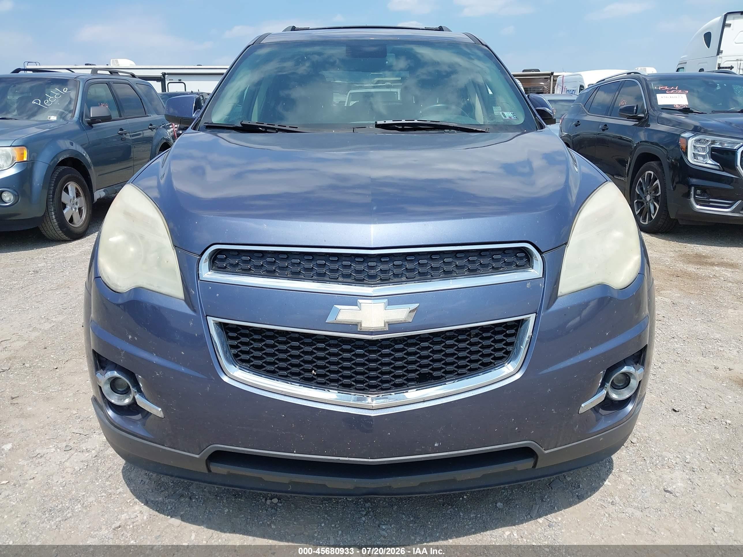 2013 Chevrolet Equinox Lt Blue vin: 2GNFLNEK3D6386717