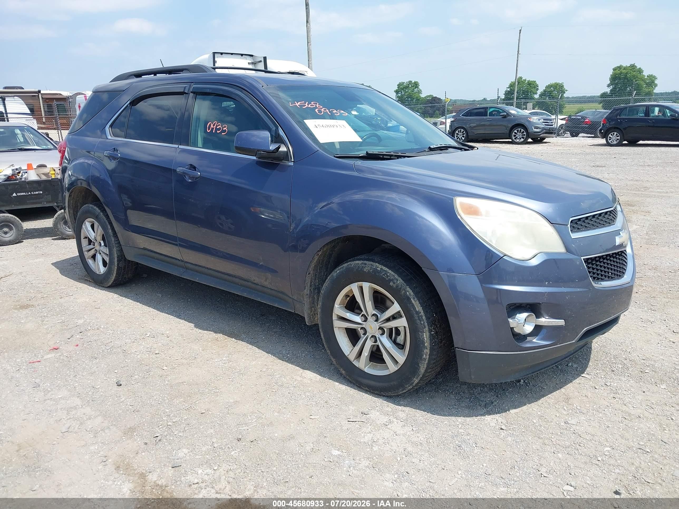 2013 Chevrolet Equinox Lt Blue vin: 2GNFLNEK3D6386717