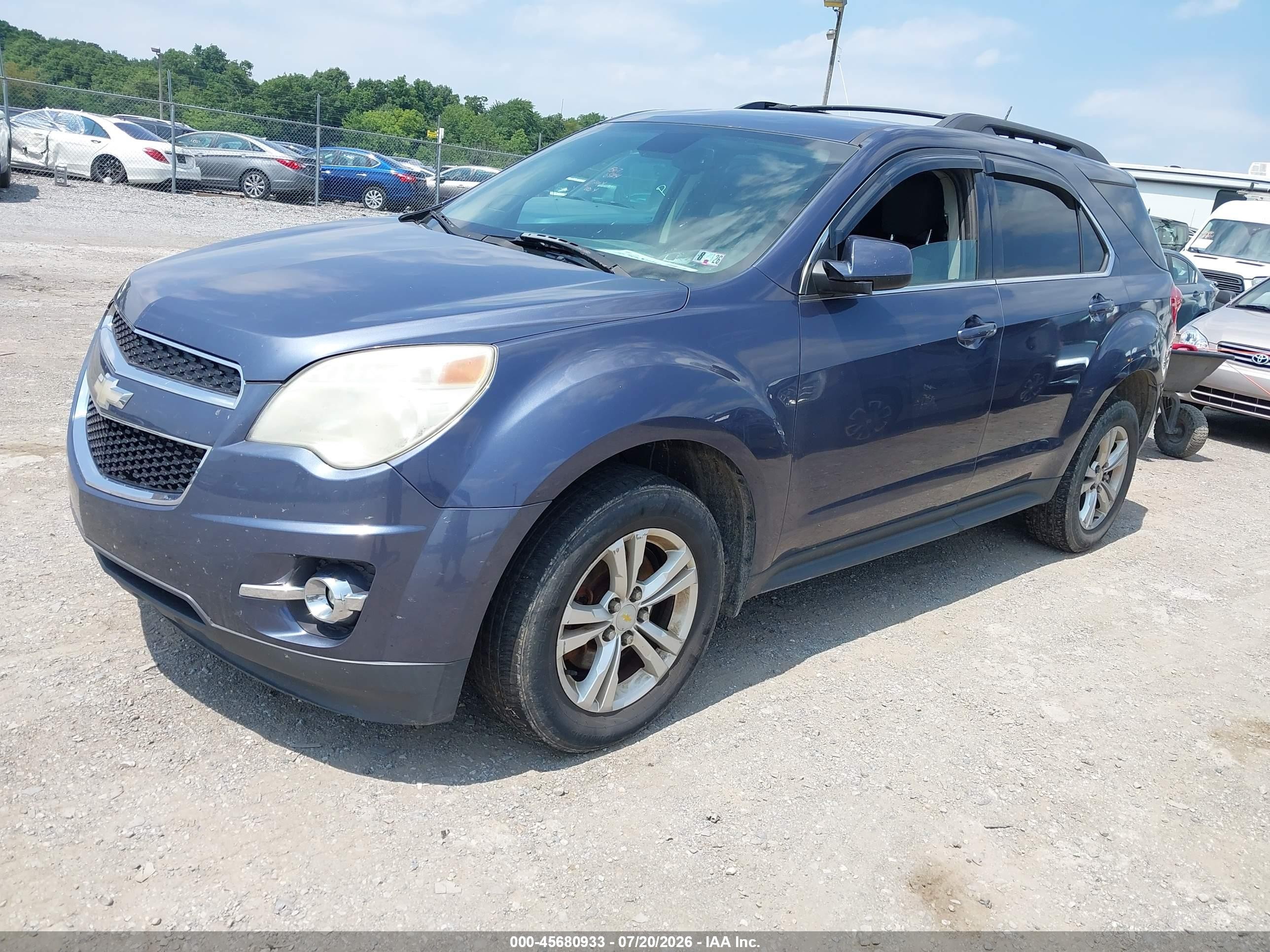 2013 Chevrolet Equinox Lt Blue vin: 2GNFLNEK3D6386717