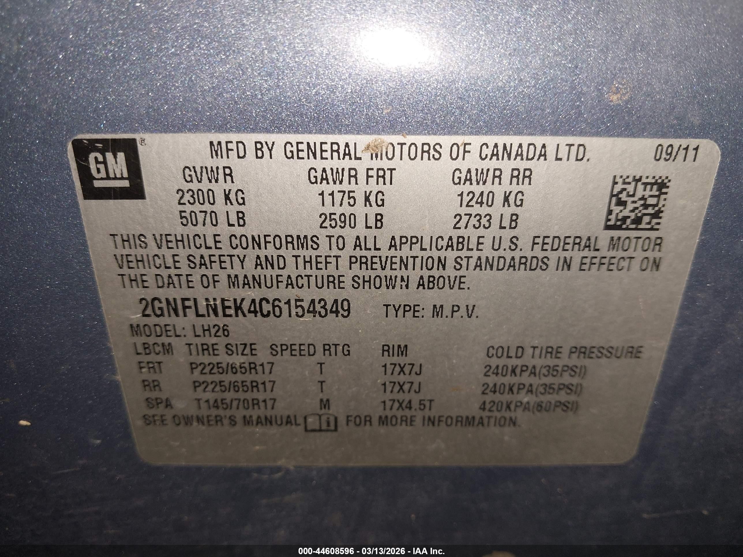 2012 Chevrolet Equinox 2lt Blue vin: 2GNFLNEK4C6154349
