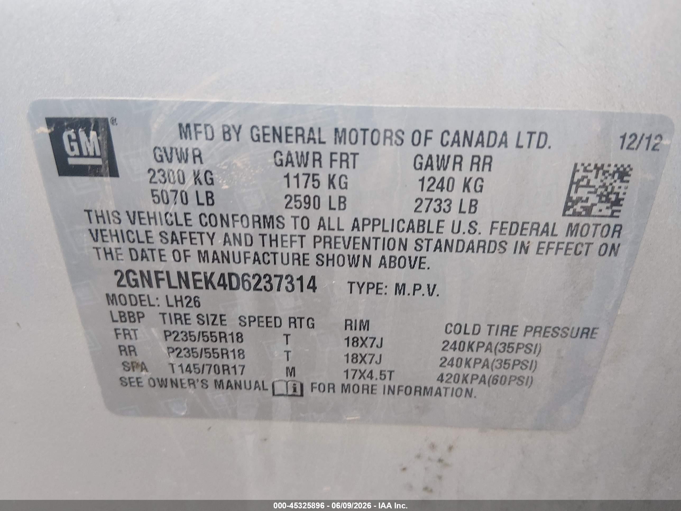 2013 Chevrolet Equinox 2lt Золотой vin: 2GNFLNEK4D6237314