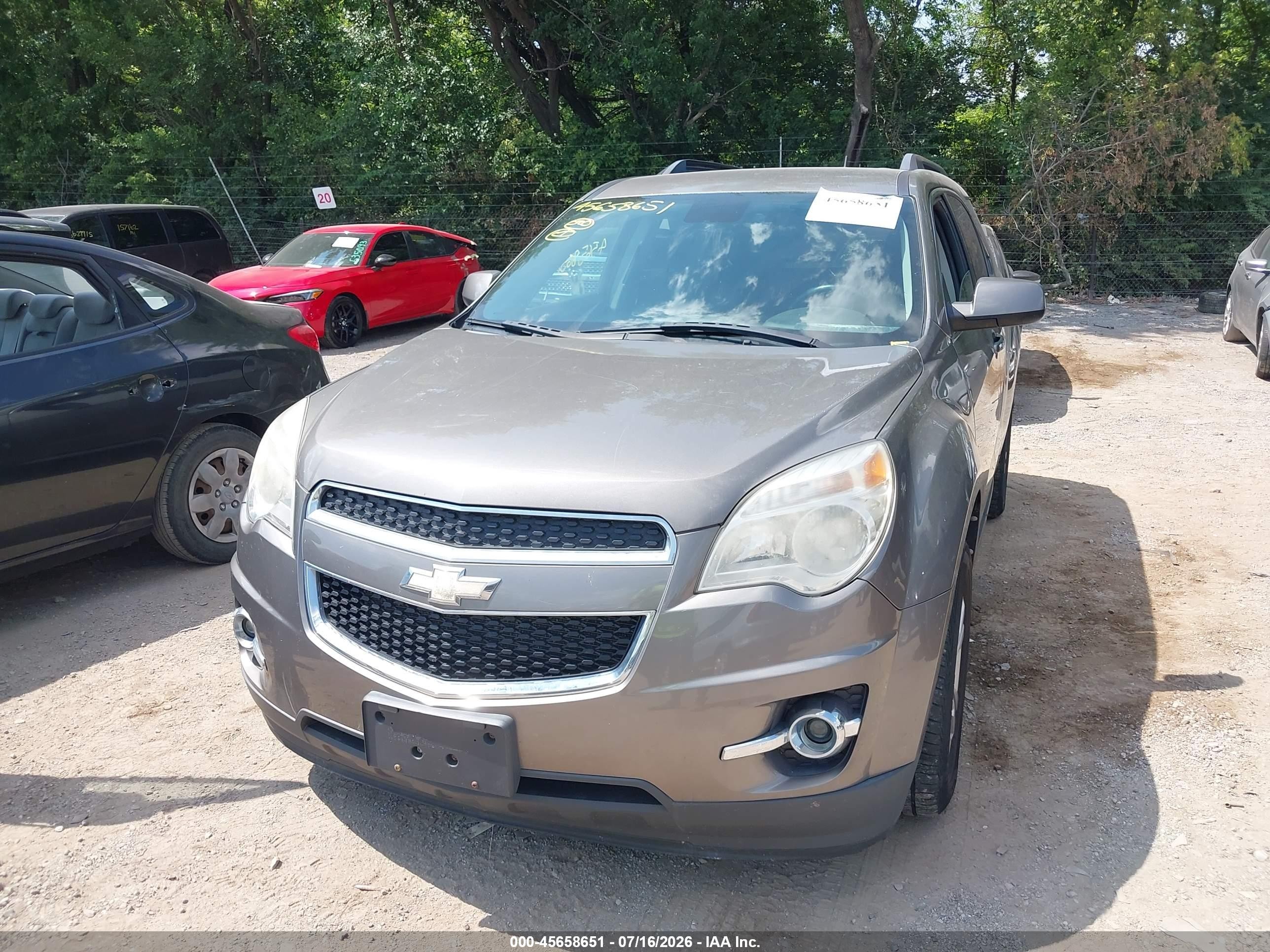 2012 Chevrolet Equinox Lt W/2lt Brown vin: 2GNFLNEK5C6137589