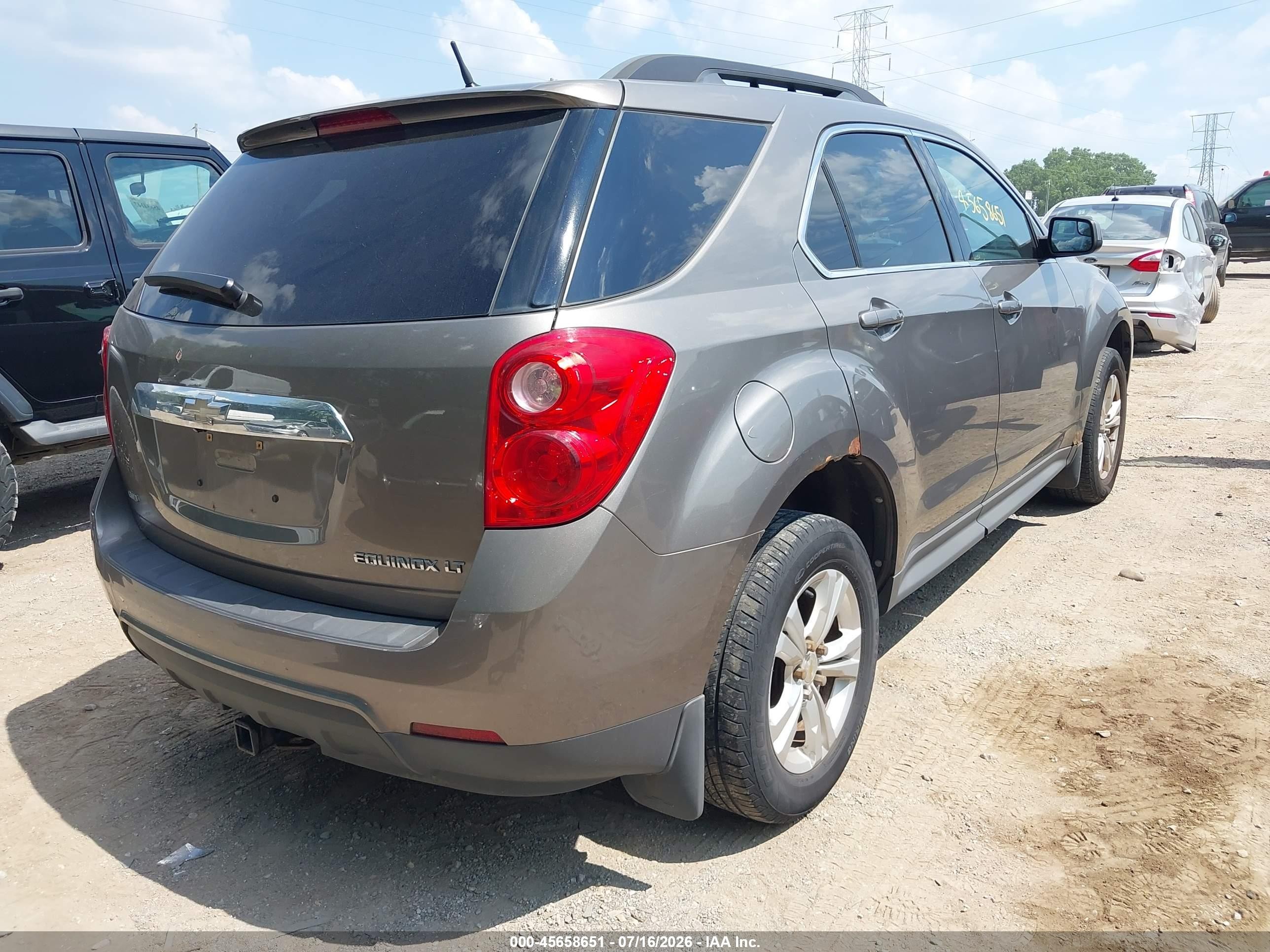 2012 Chevrolet Equinox Lt W/2lt Brown vin: 2GNFLNEK5C6137589