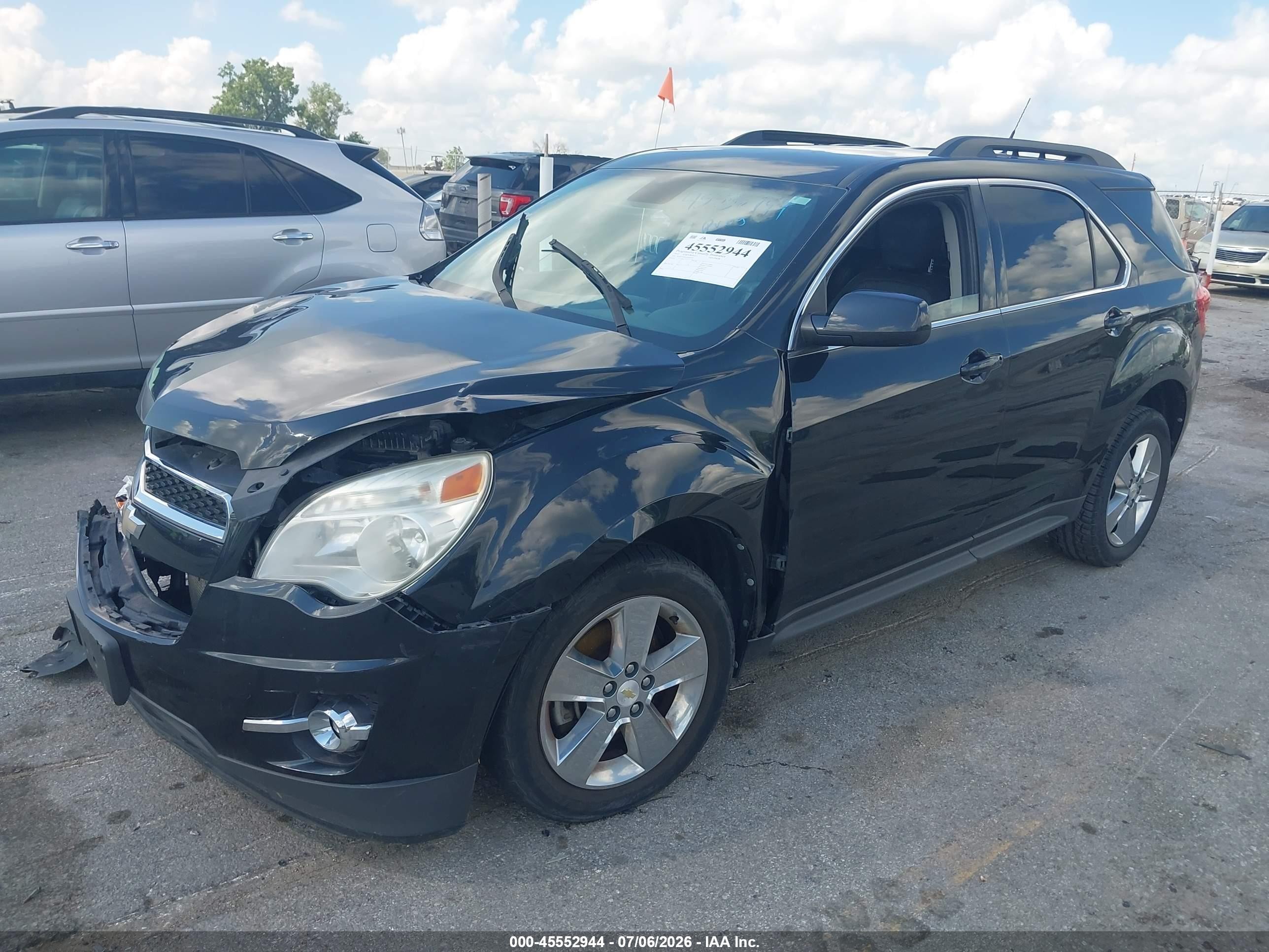 2012 Chevrolet Equinox Lt W/2lt Black vin: 2GNFLNEK5C6201615