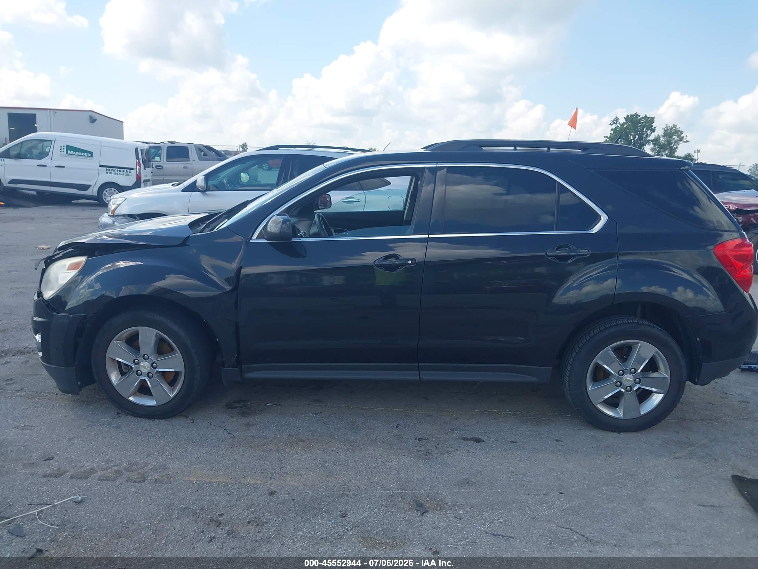 2012 Chevrolet Equinox Lt W/2lt Black vin: 2GNFLNEK5C6201615