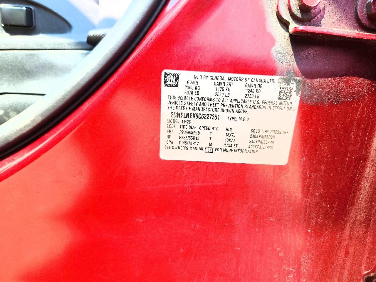 2012 Chevrolet Equinox Lt Red vin: 2GNFLNEK6C6227351