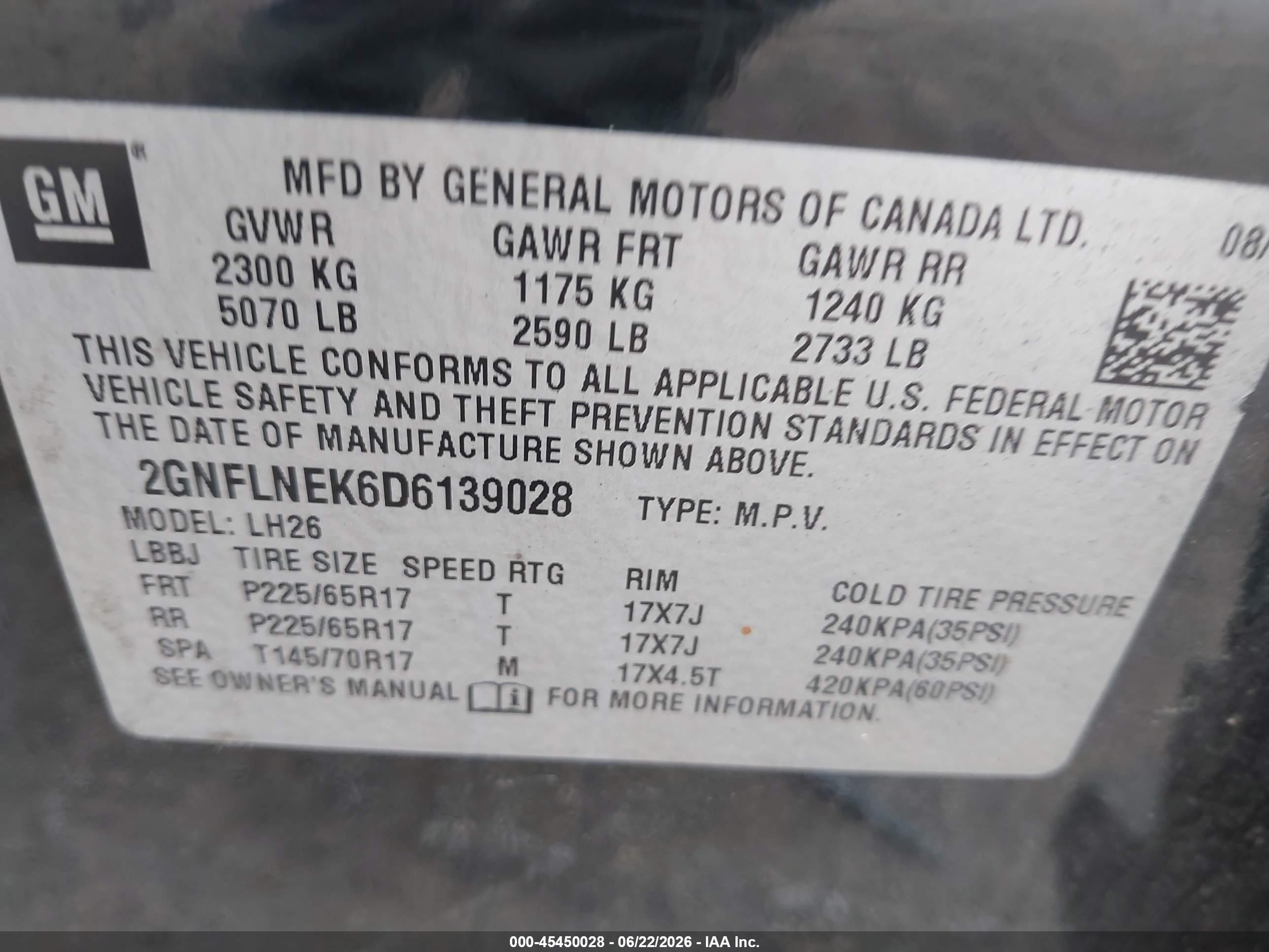 2013 Chevrolet Equinox 2lt Black vin: 2GNFLNEK6D6139028
