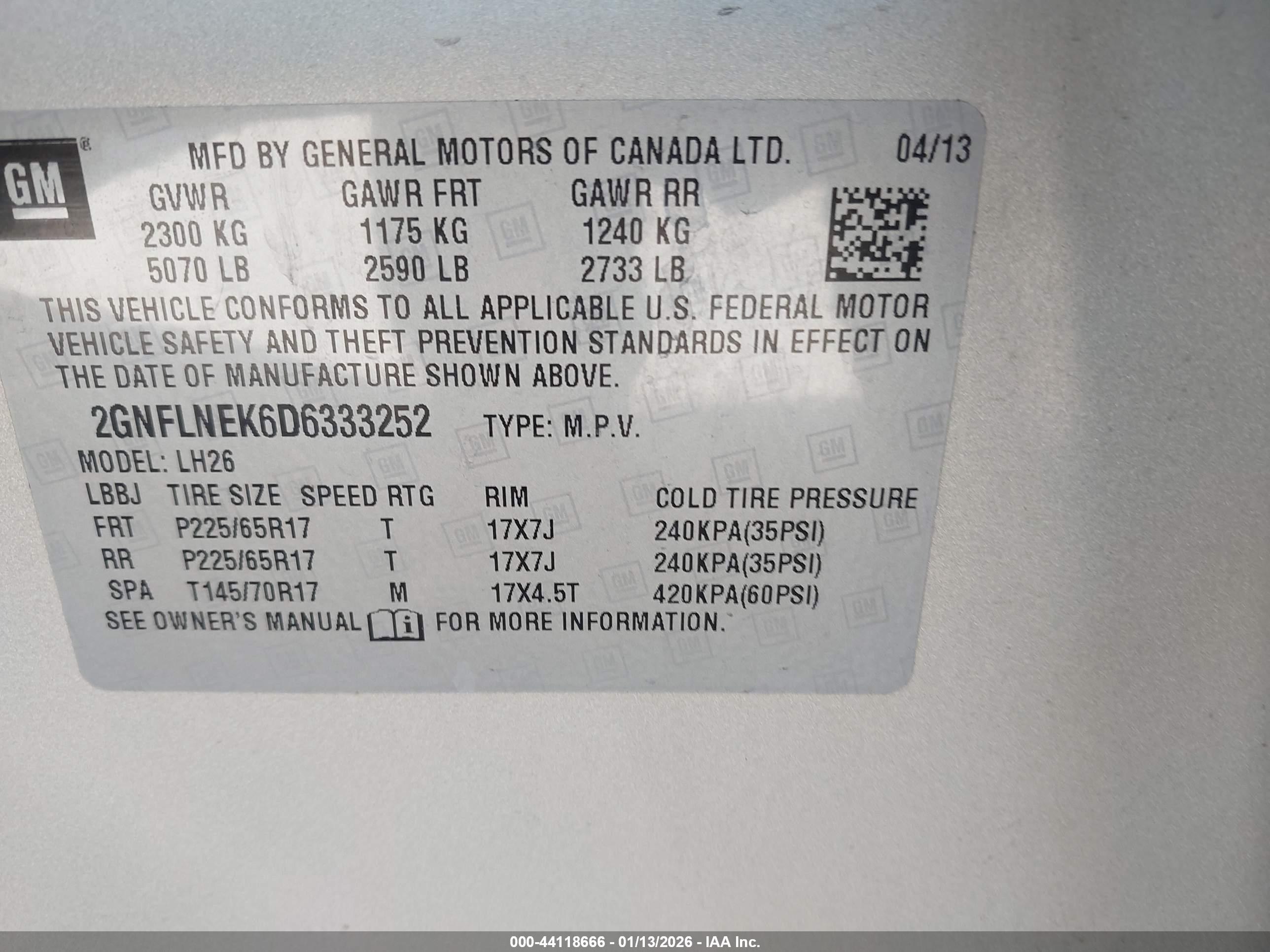 2013 Chevrolet Equinox 2lt Tan vin: 2GNFLNEK6D6333252