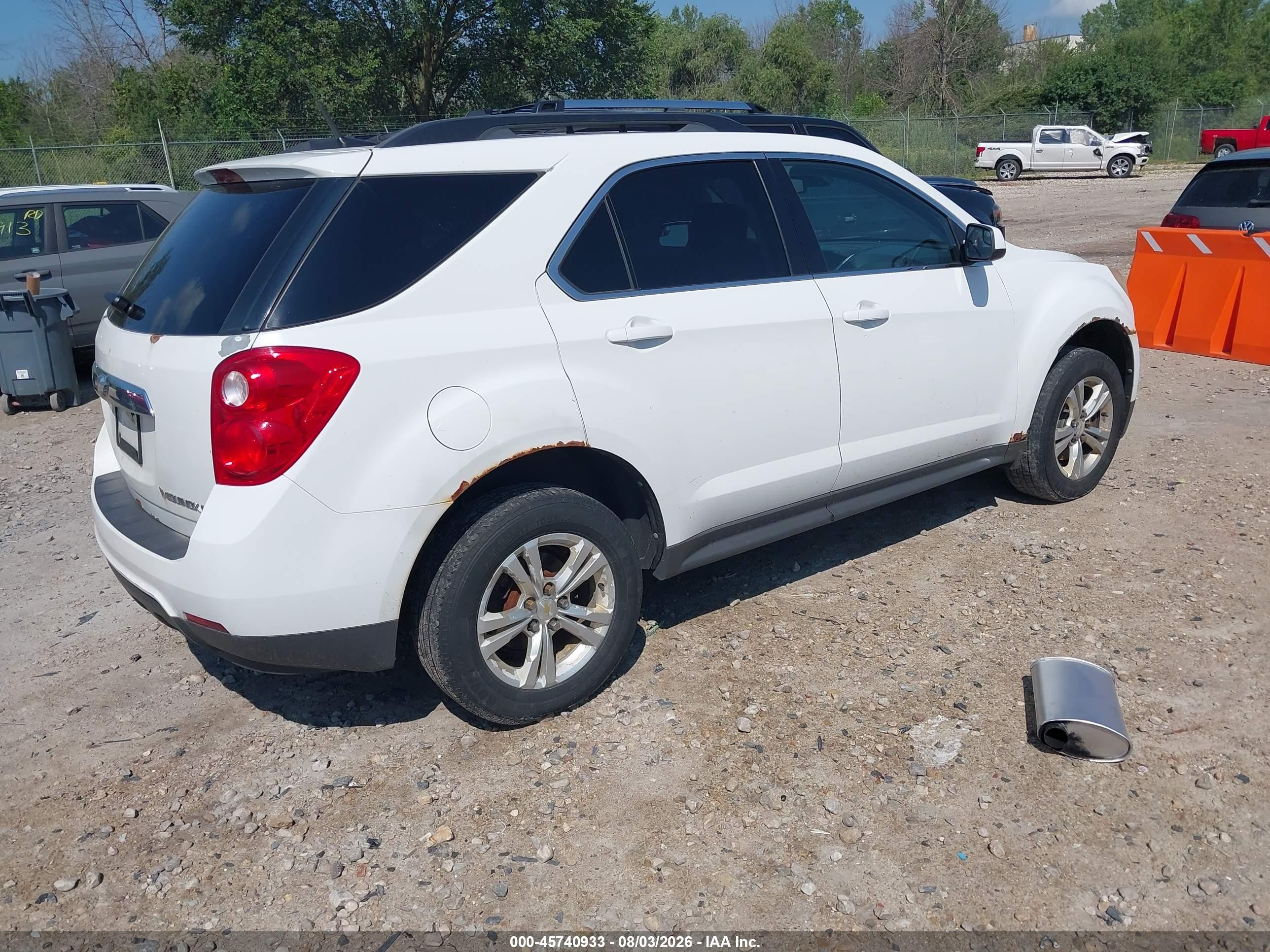 2012 Chevrolet Equinox Lt W/2lt White vin: 2GNFLNEK7C6192240