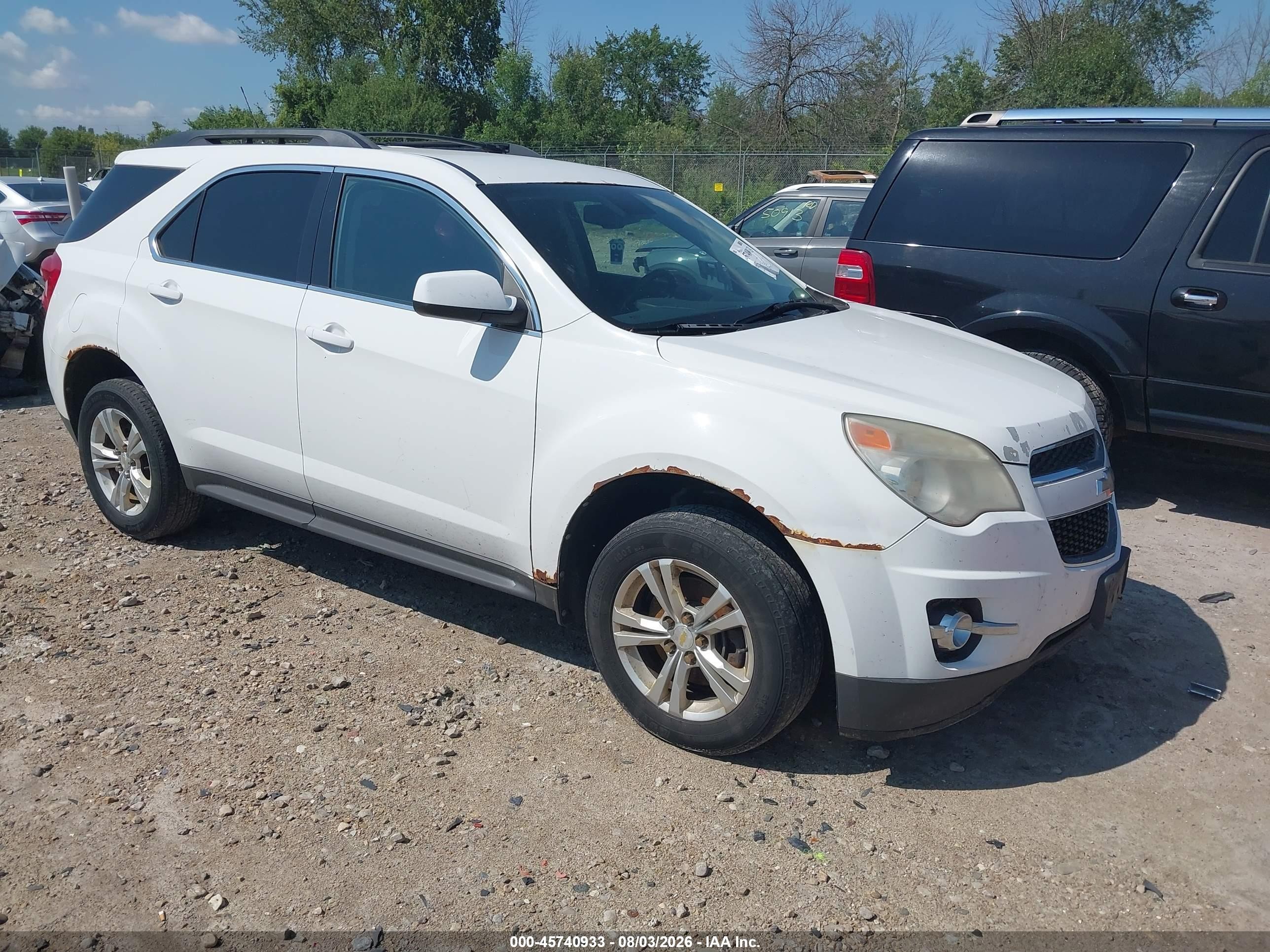 2012 Chevrolet Equinox Lt W/2lt White vin: 2GNFLNEK7C6192240
