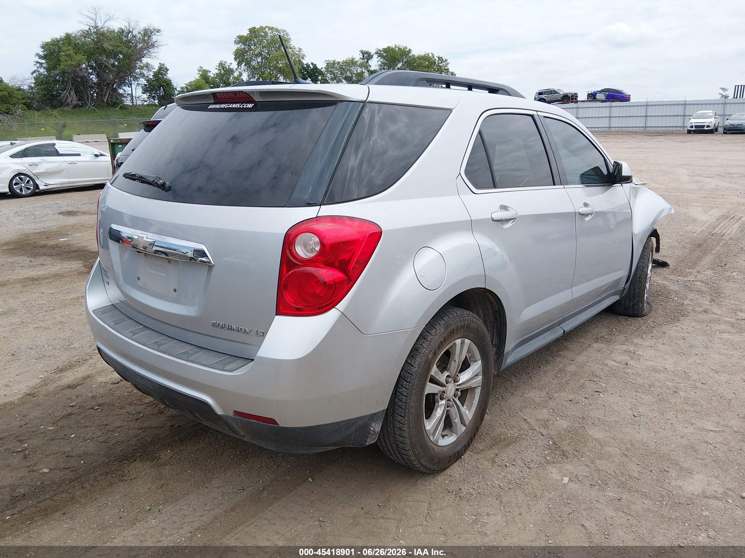 2013 Chevrolet Equinox Lt Silver vin: 2GNFLNEK9D6272897