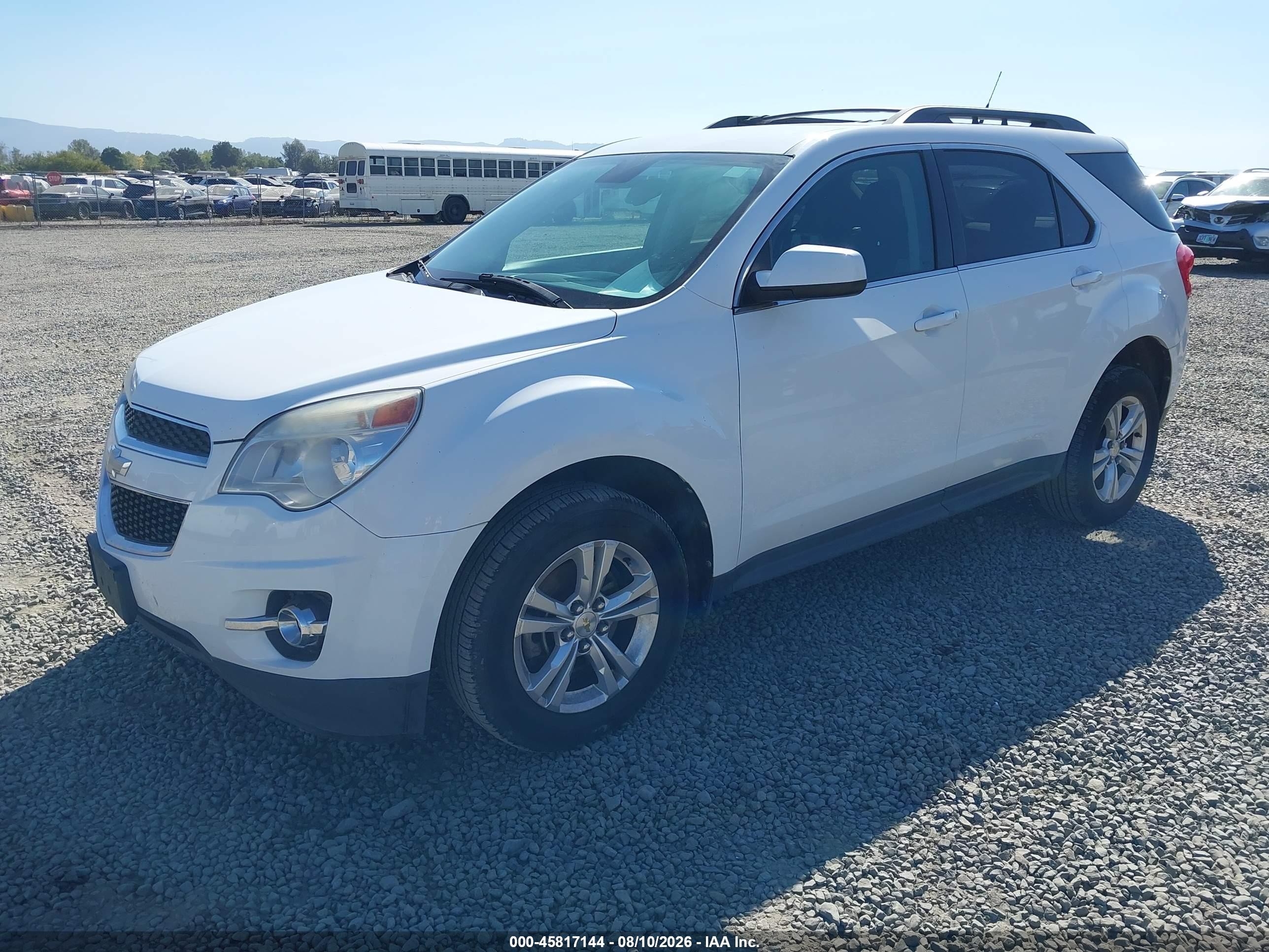2012 Chevrolet Equinox Lt W/2lt White vin: 2GNFLNEKXC6284362