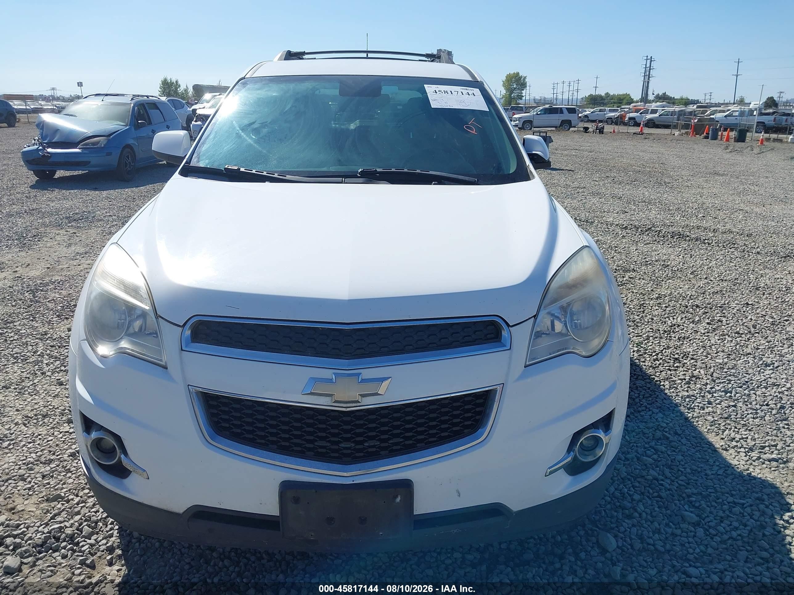 2012 Chevrolet Equinox Lt W/2lt White vin: 2GNFLNEKXC6284362