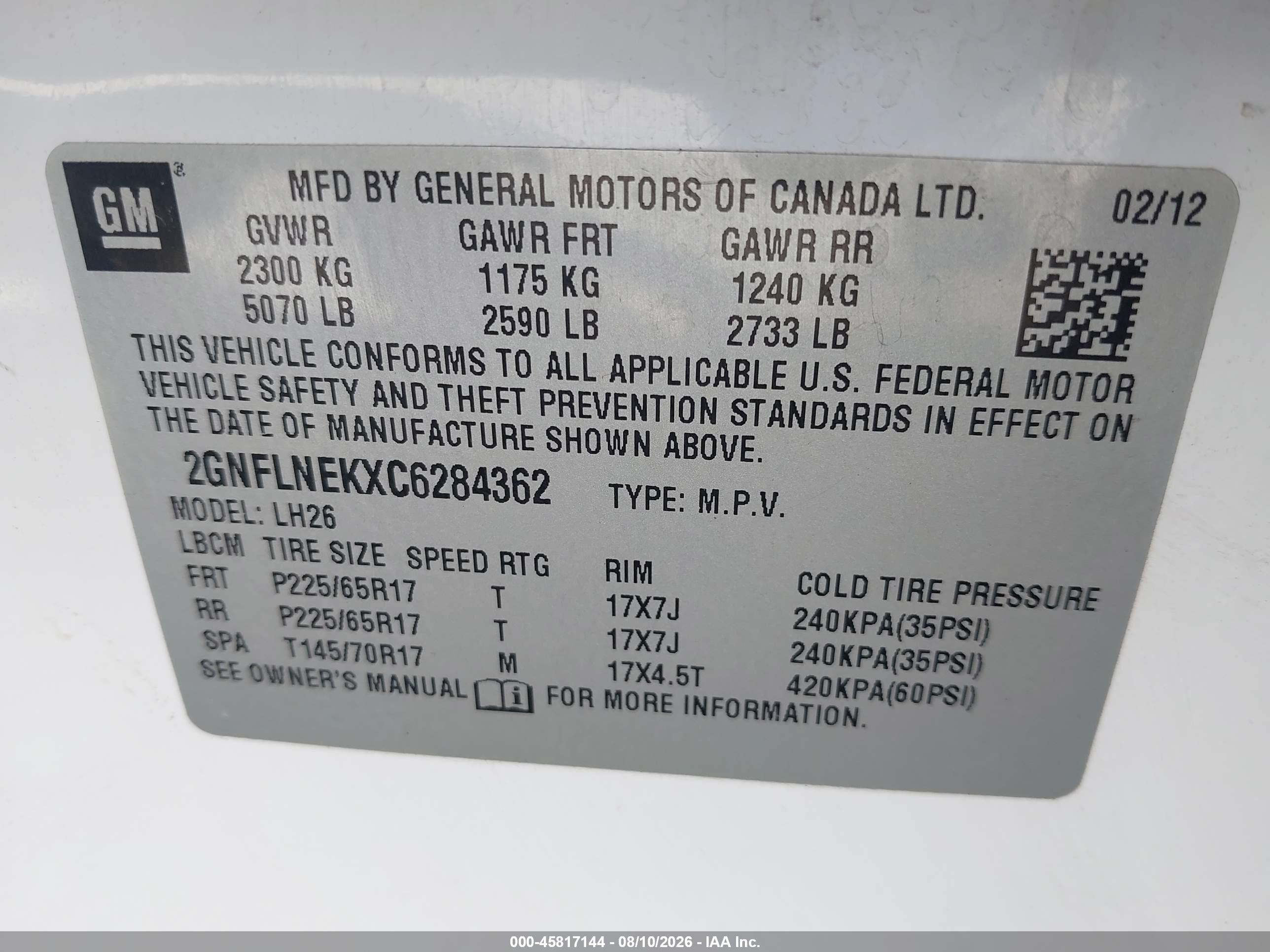 2012 Chevrolet Equinox Lt W/2lt White vin: 2GNFLNEKXC6284362