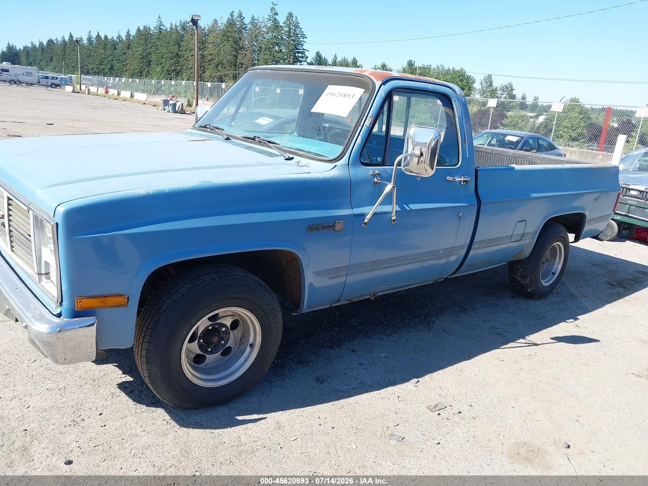 1985 Gmc C1500   Turquoise vin: 2GTDC14H0F1517665