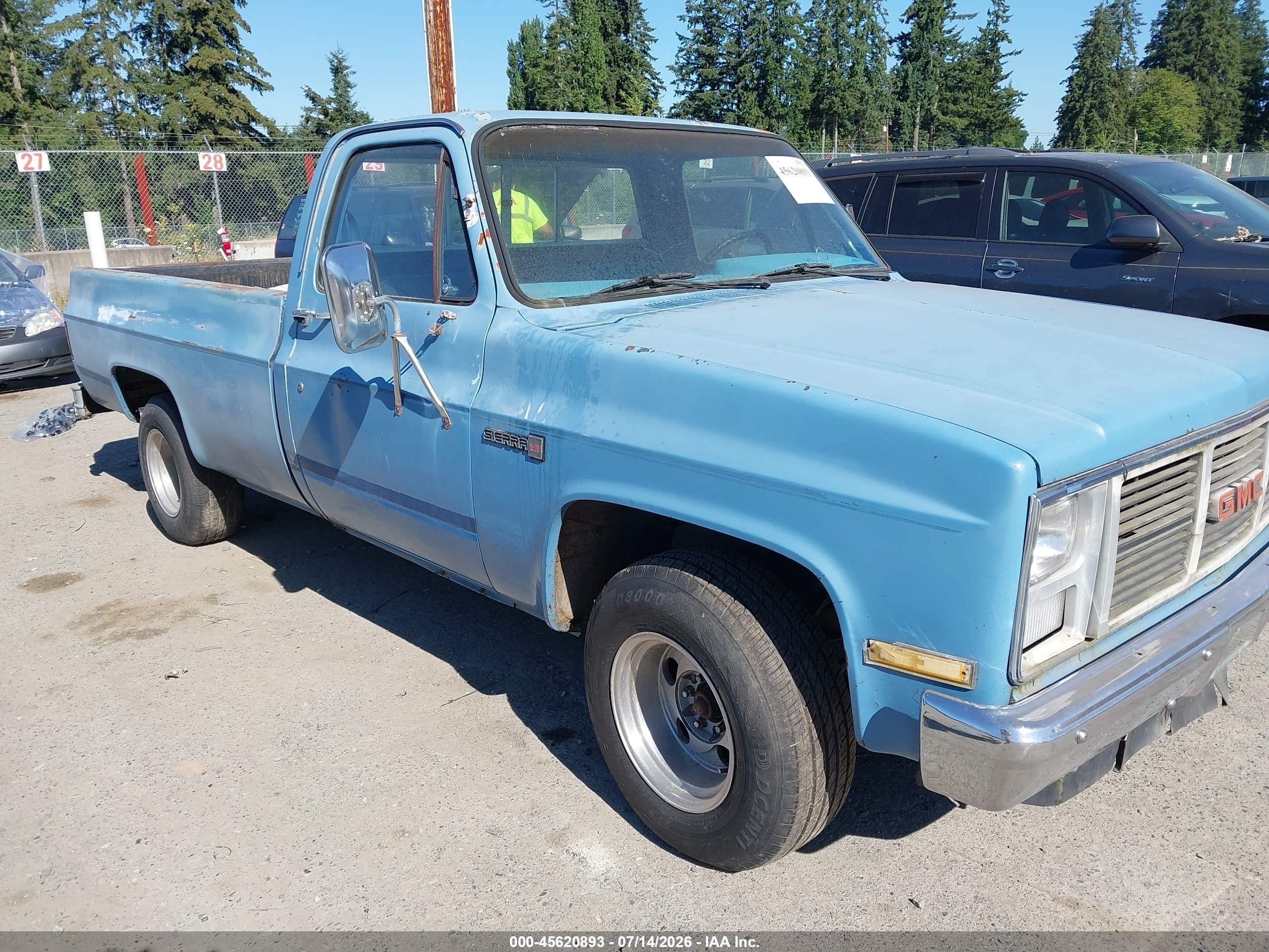 1985 Gmc C1500   Turquoise vin: 2GTDC14H0F1517665