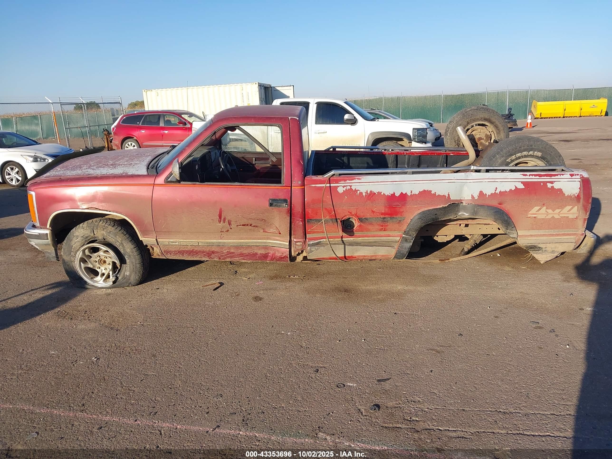 1988 Gmc Gmt-400 K1500 Red vin: 2GTDK14K2J1555180