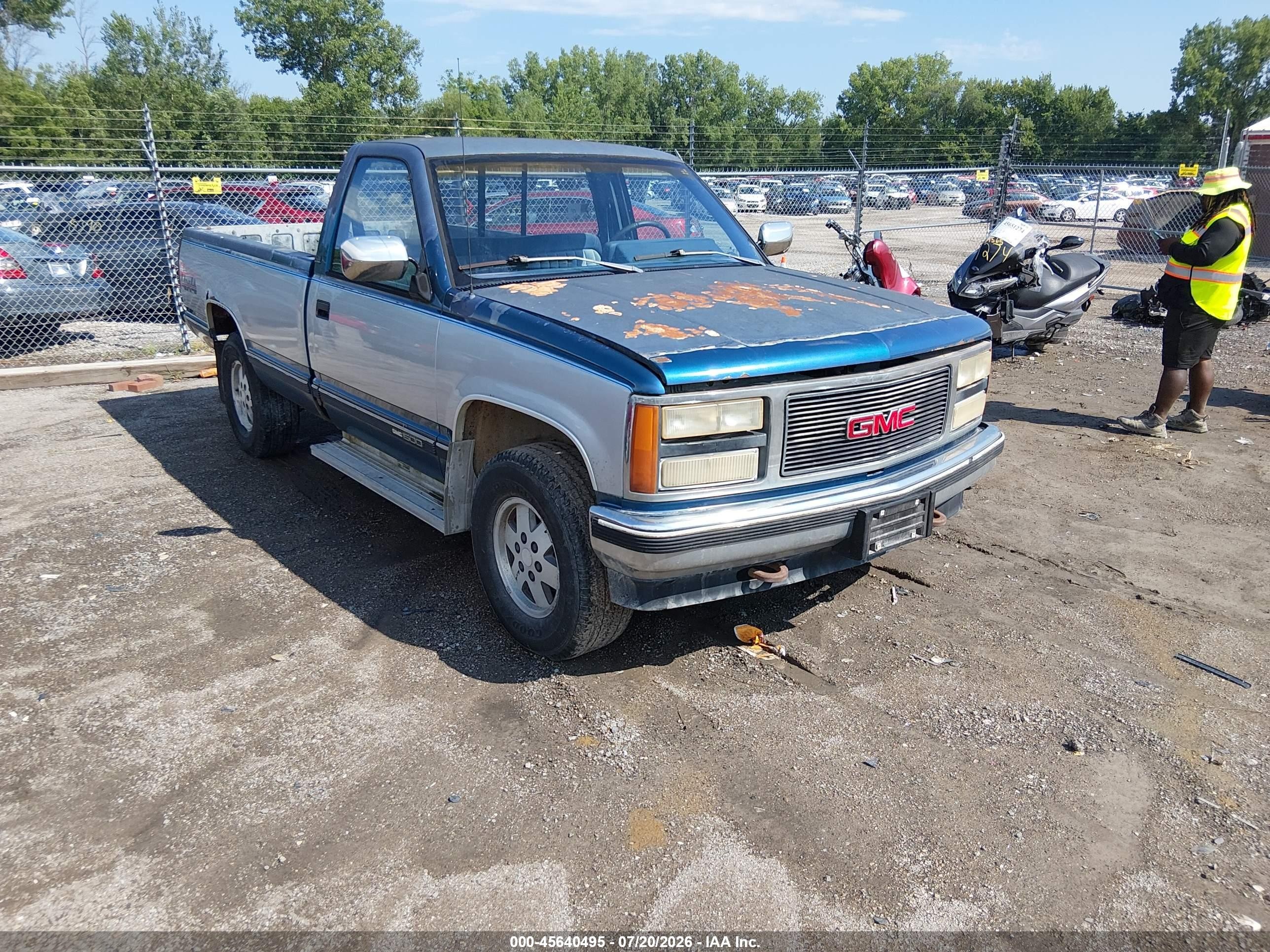 1990 Gmc Sierra K1500 Blue vin: 2GTDK14K7L1531203