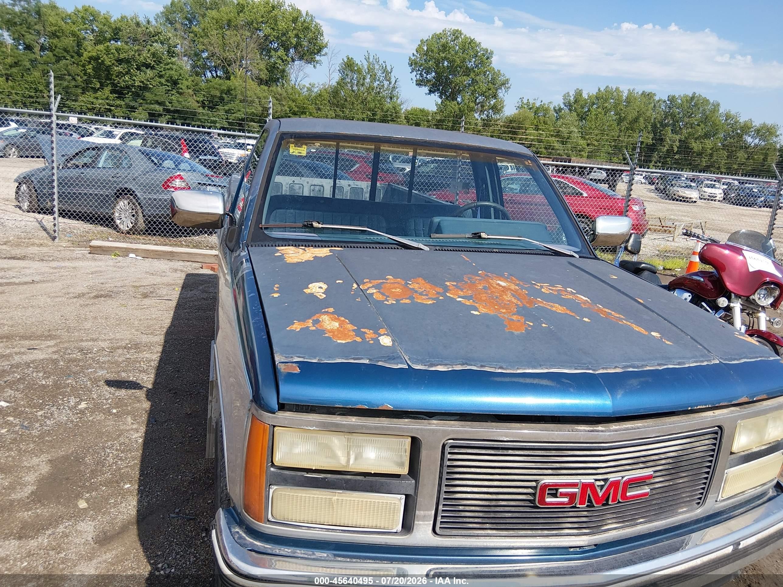 1990 Gmc Sierra K1500 Blue vin: 2GTDK14K7L1531203