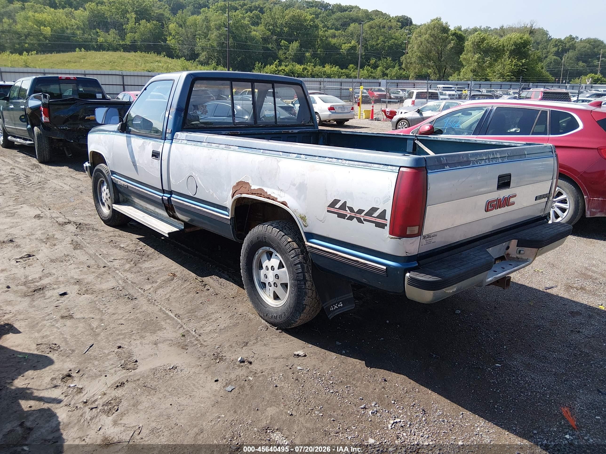 1990 Gmc Sierra K1500 Blue vin: 2GTDK14K7L1531203