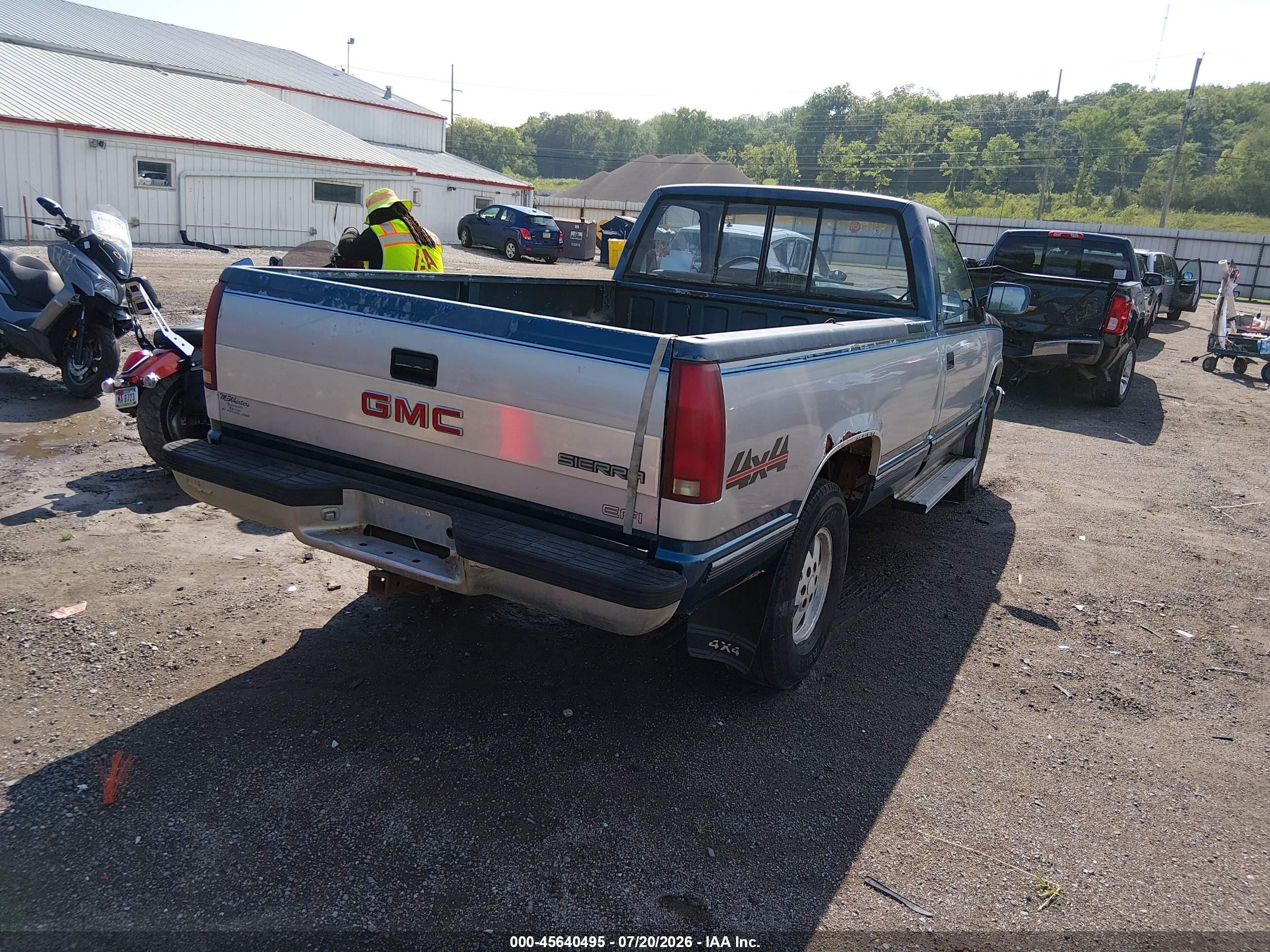 1990 Gmc Sierra K1500 Blue vin: 2GTDK14K7L1531203