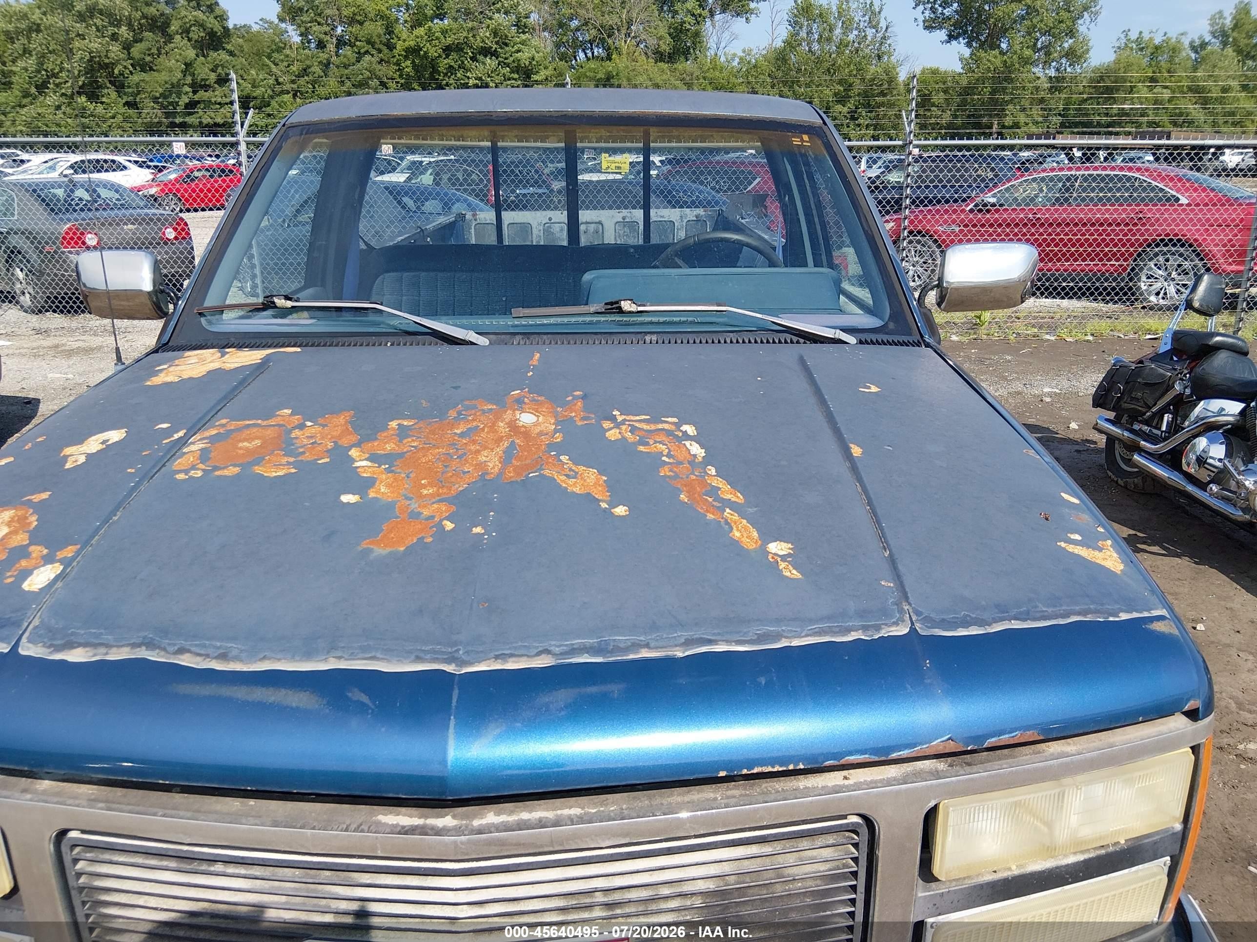 1990 Gmc Sierra K1500 Blue vin: 2GTDK14K7L1531203