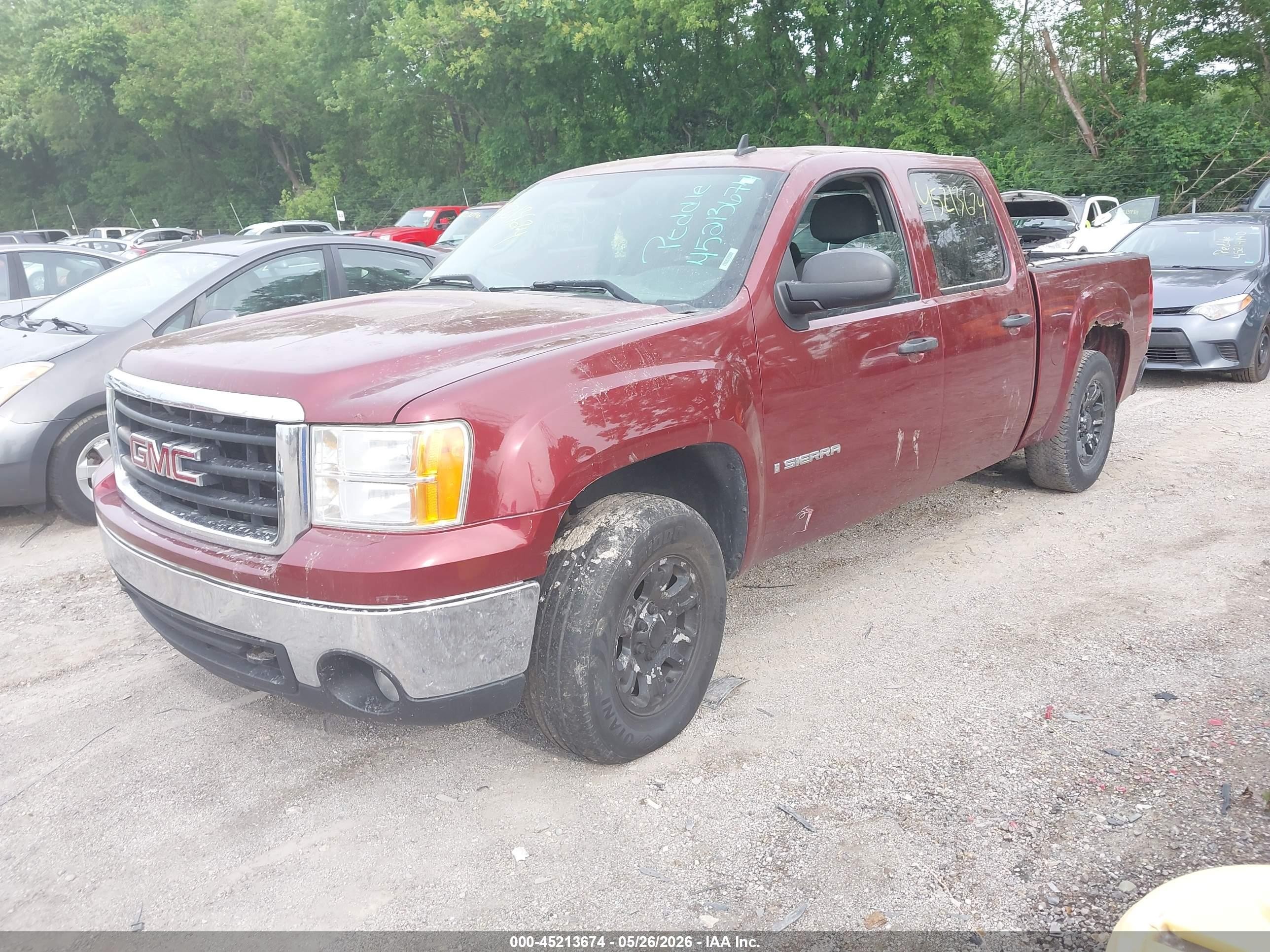 2008 Gmc Sierra 1500 Sle1 Красный vin: 2GTEC130581244354