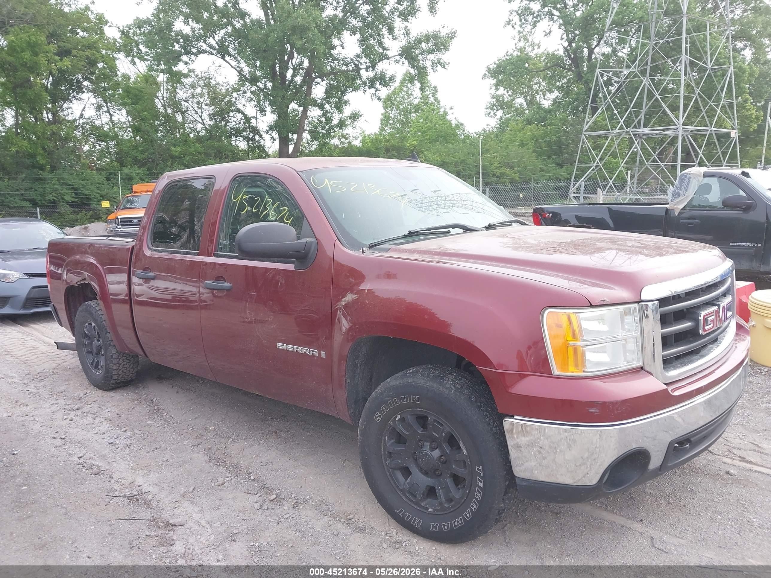 2008 Gmc Sierra 1500 Sle1 Red vin: 2GTEC130581244354