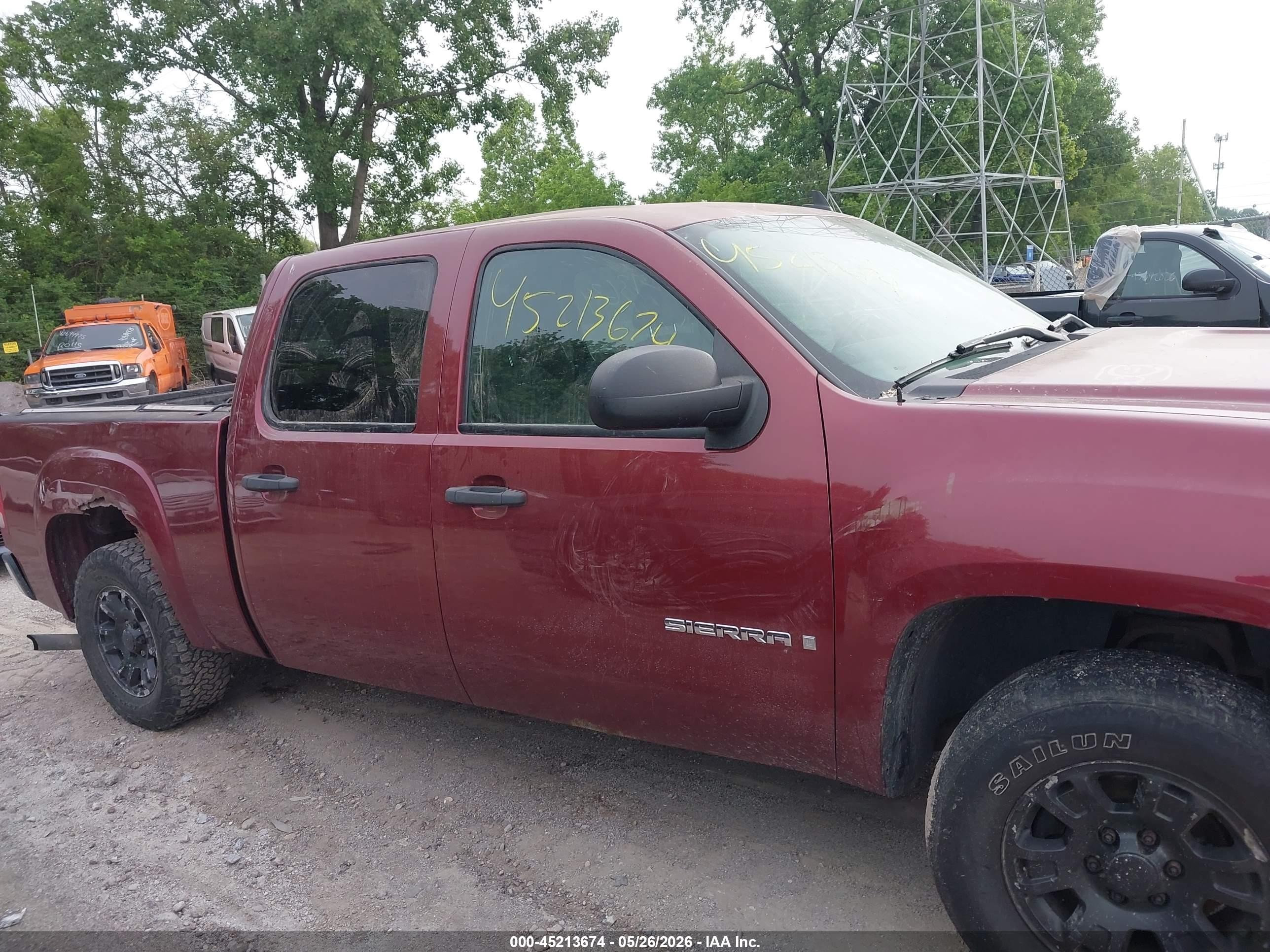 2008 Gmc Sierra 1500 Sle1 Красный vin: 2GTEC130581244354
