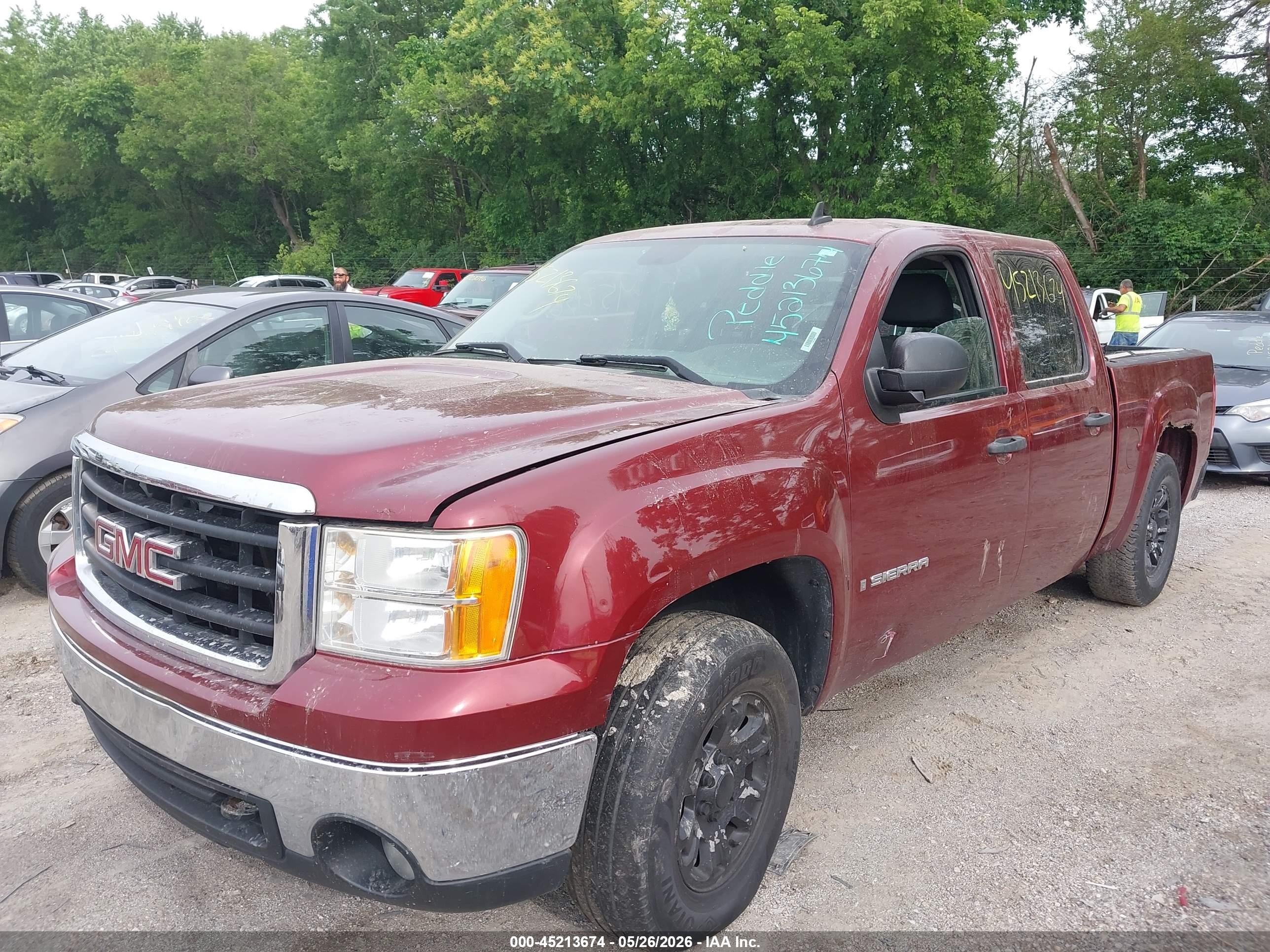 2008 Gmc Sierra 1500 Sle1 Красный vin: 2GTEC130581244354