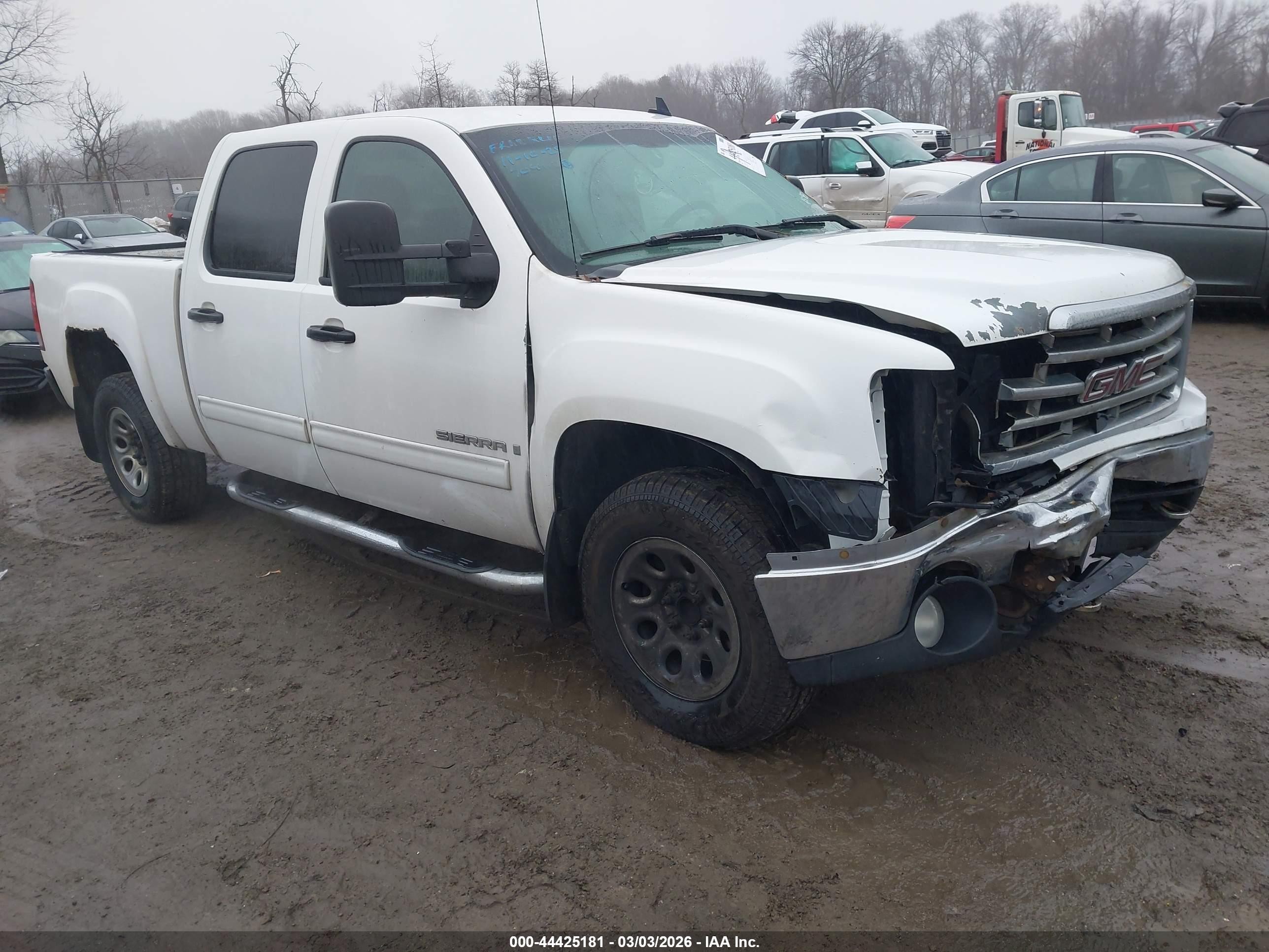 2007 Gmc Sierra 1500 Sl White vin: 2GTEC13C271719239